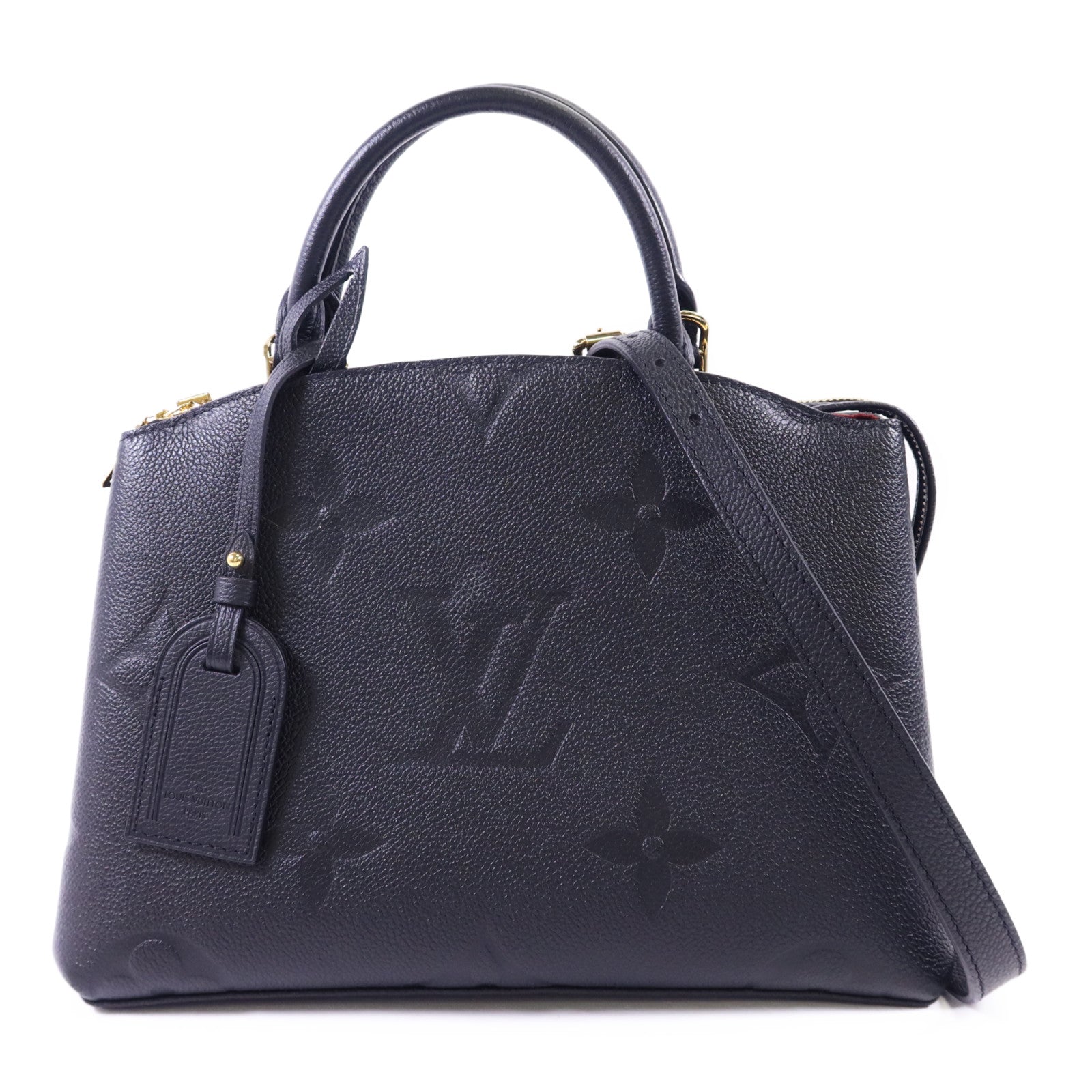 LOUIS VUITTON Monogram Empreinte Petit Palais金扣手挽肩背兩用袋