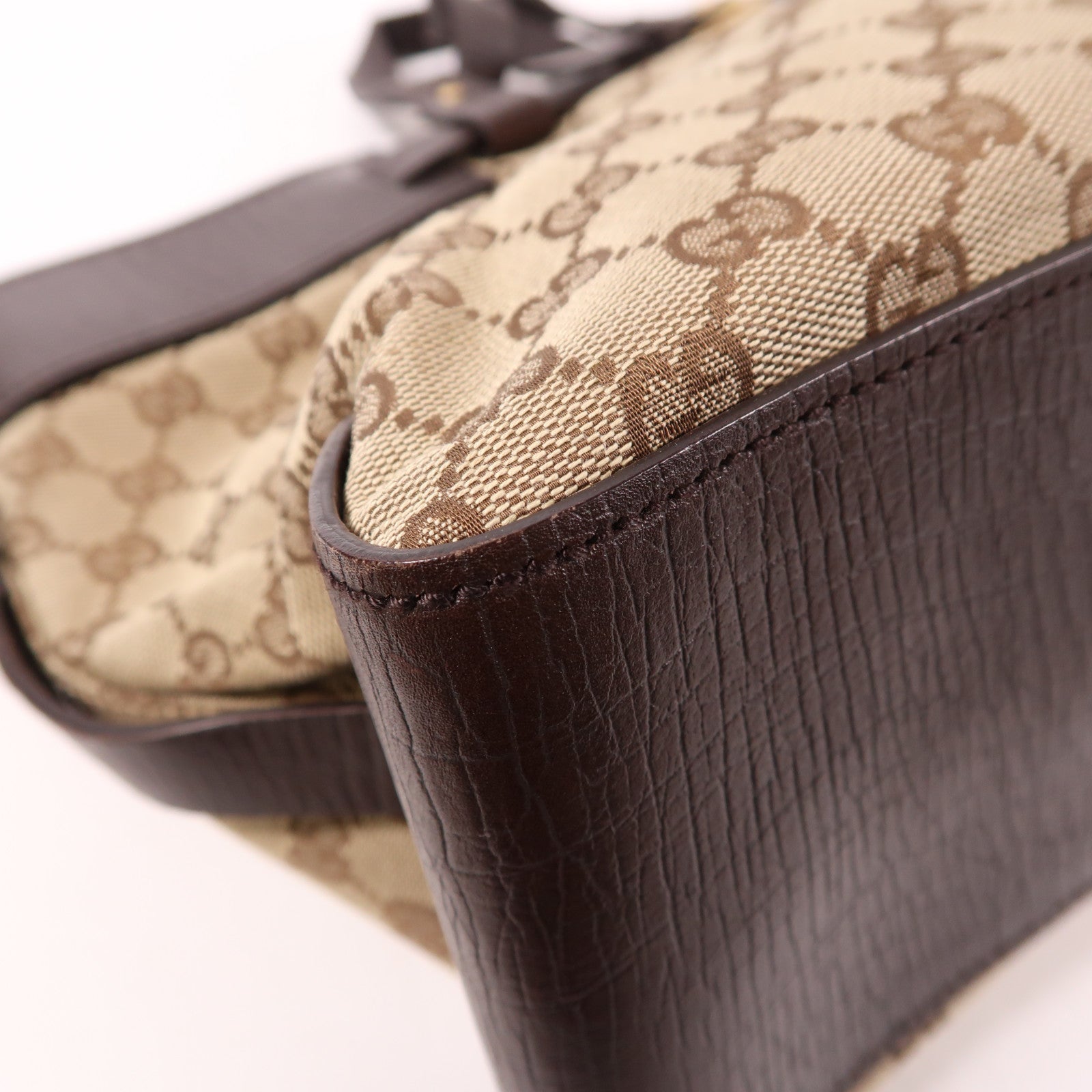 GUCCI 【激減優惠】帆布/皮革Hand Bag金扣手挽袋