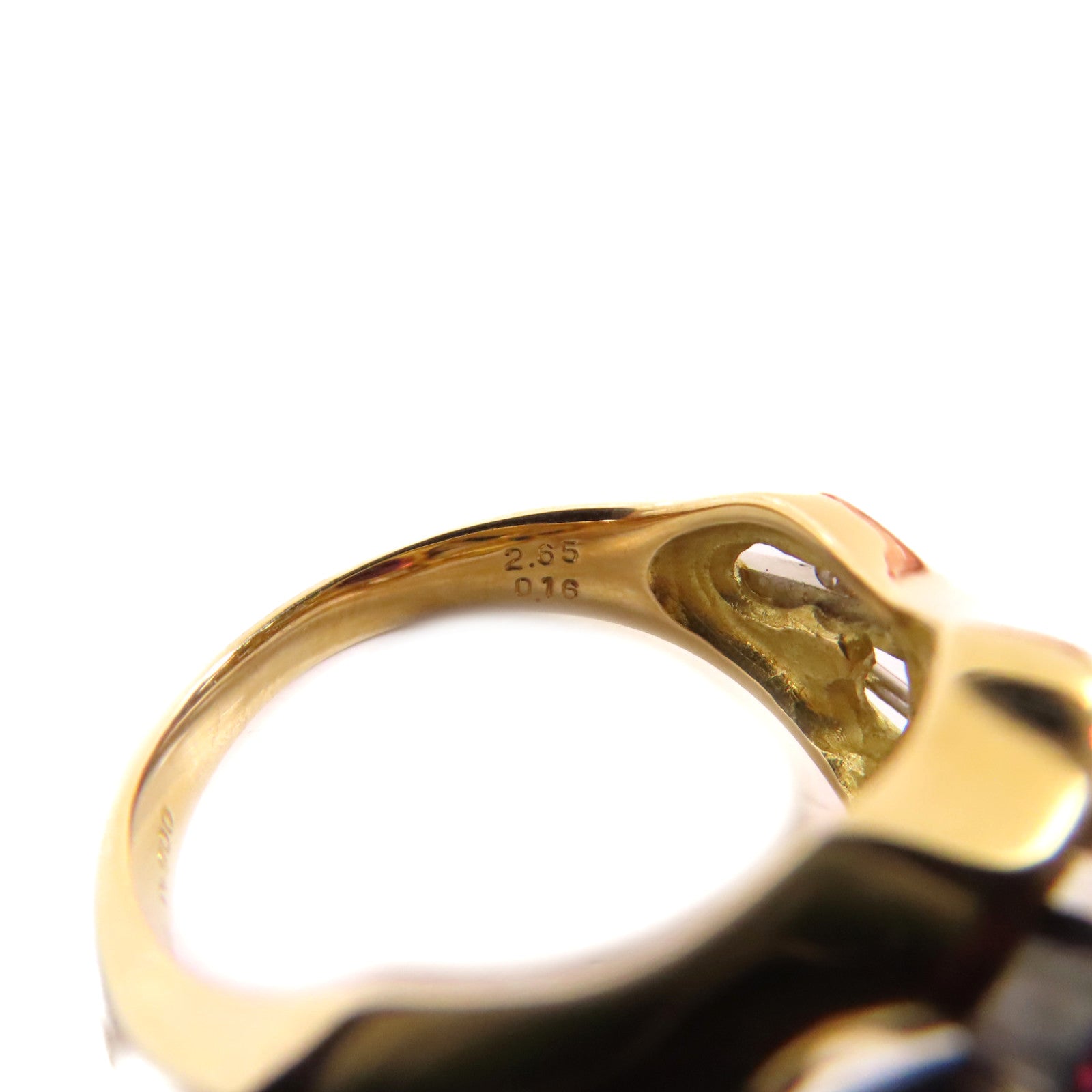 JEWELRY 【激減優惠】18K黃金/PT900鉑金/2.65ct碧壐/0.16ct鑽石戒指Tourmaline Diamond RingUS#6.25