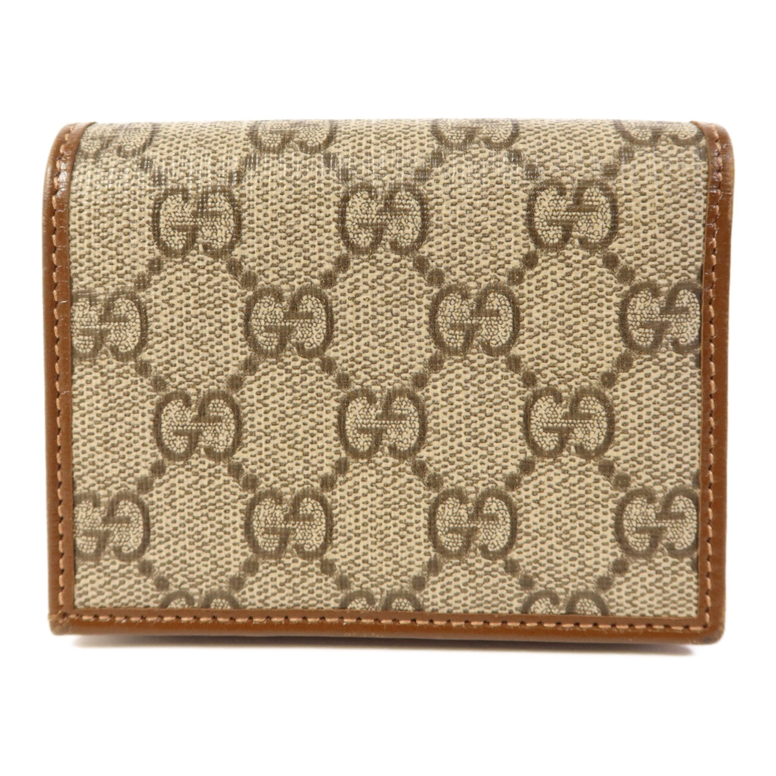 GUCCI 塗層帆布Horsebit 1955 Bifold Wallet金扣錢包