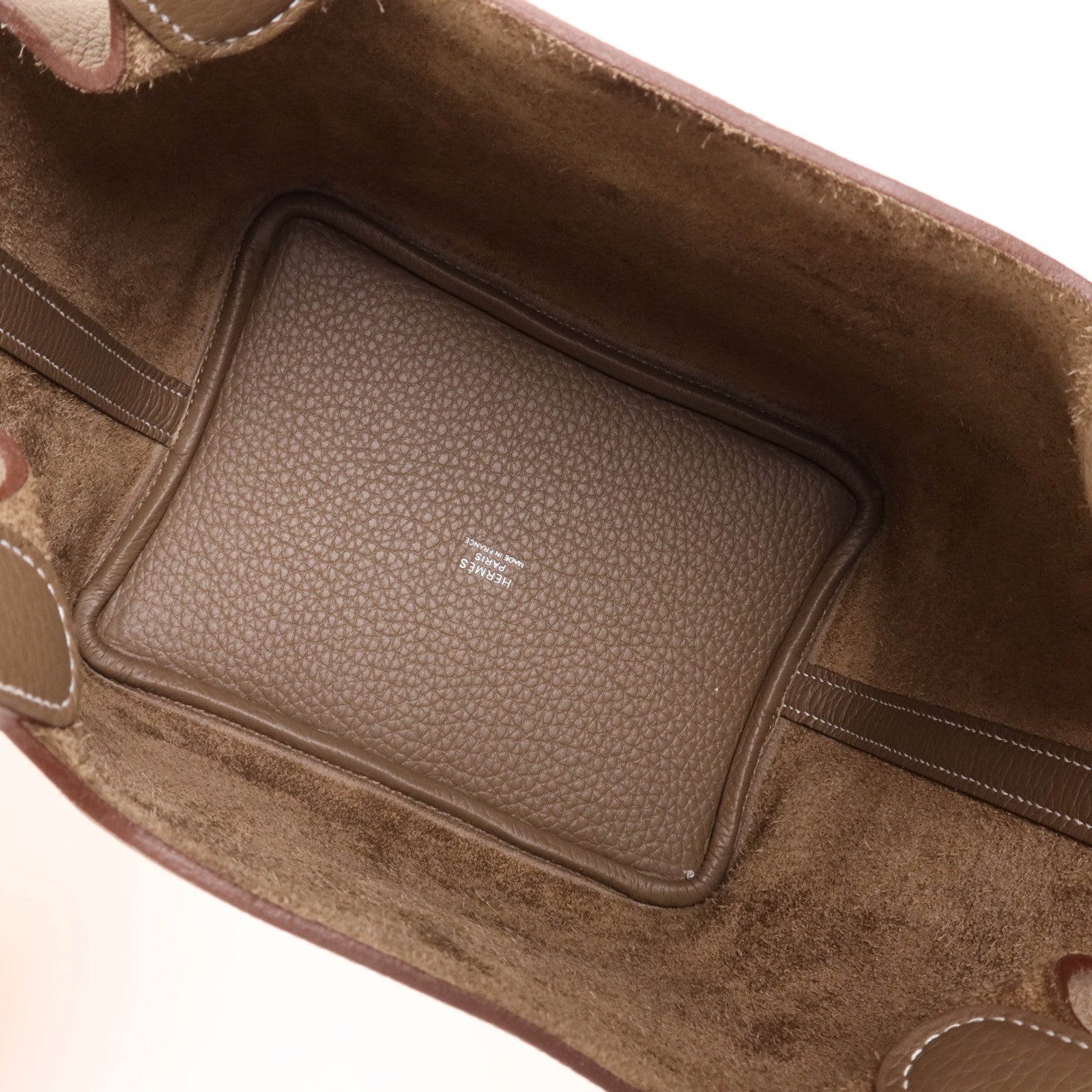 HERMES Clemence皮革Picotin PM銀扣手挽袋