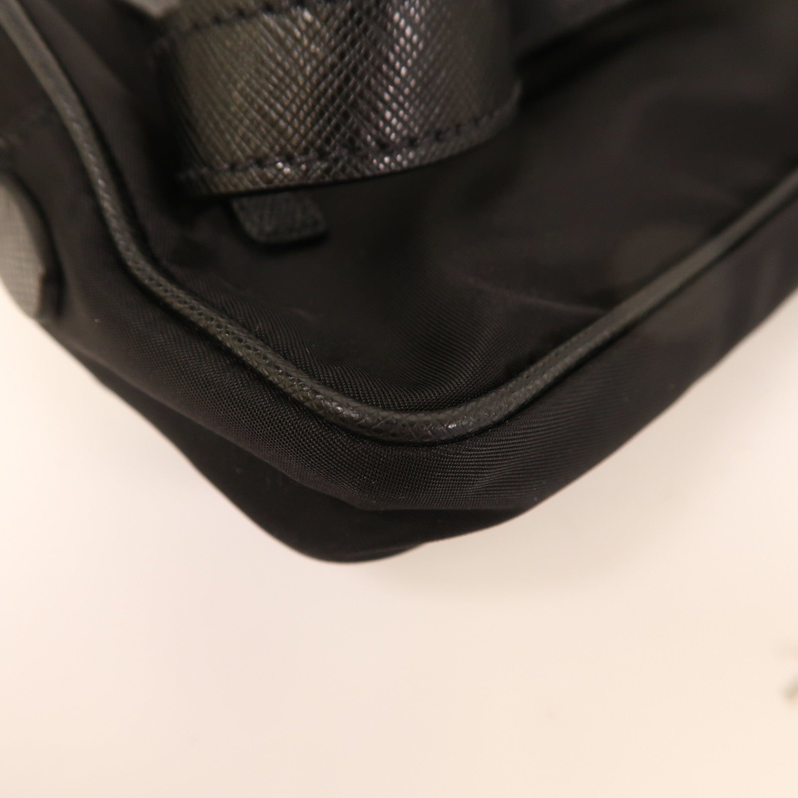 PRADA 尼龍Waist Bag銀扣腰包黑色