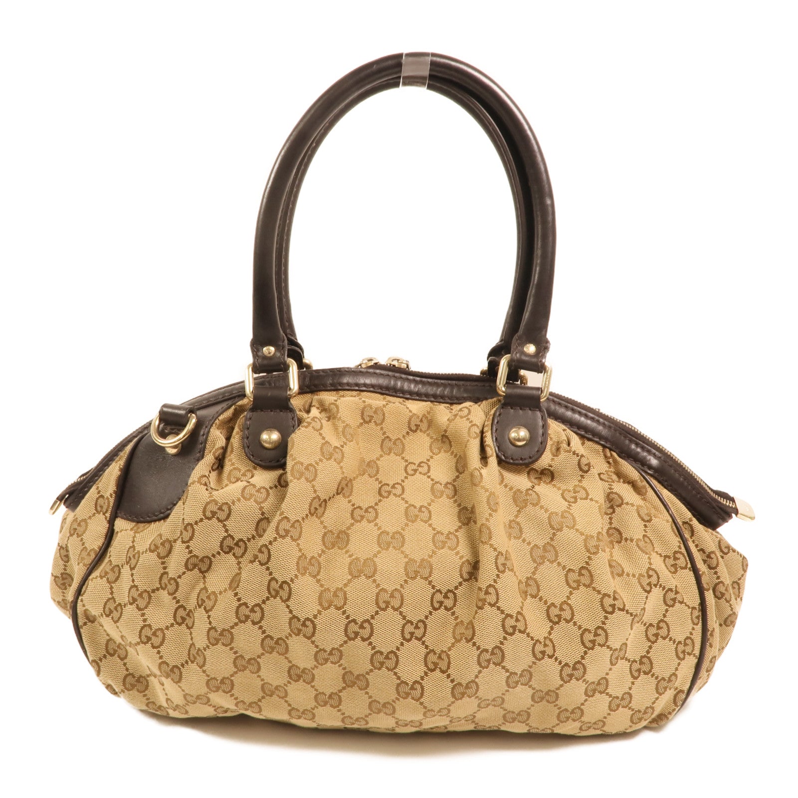 GUCCI 帆布GG Sukey金扣手挽肩背兩用袋