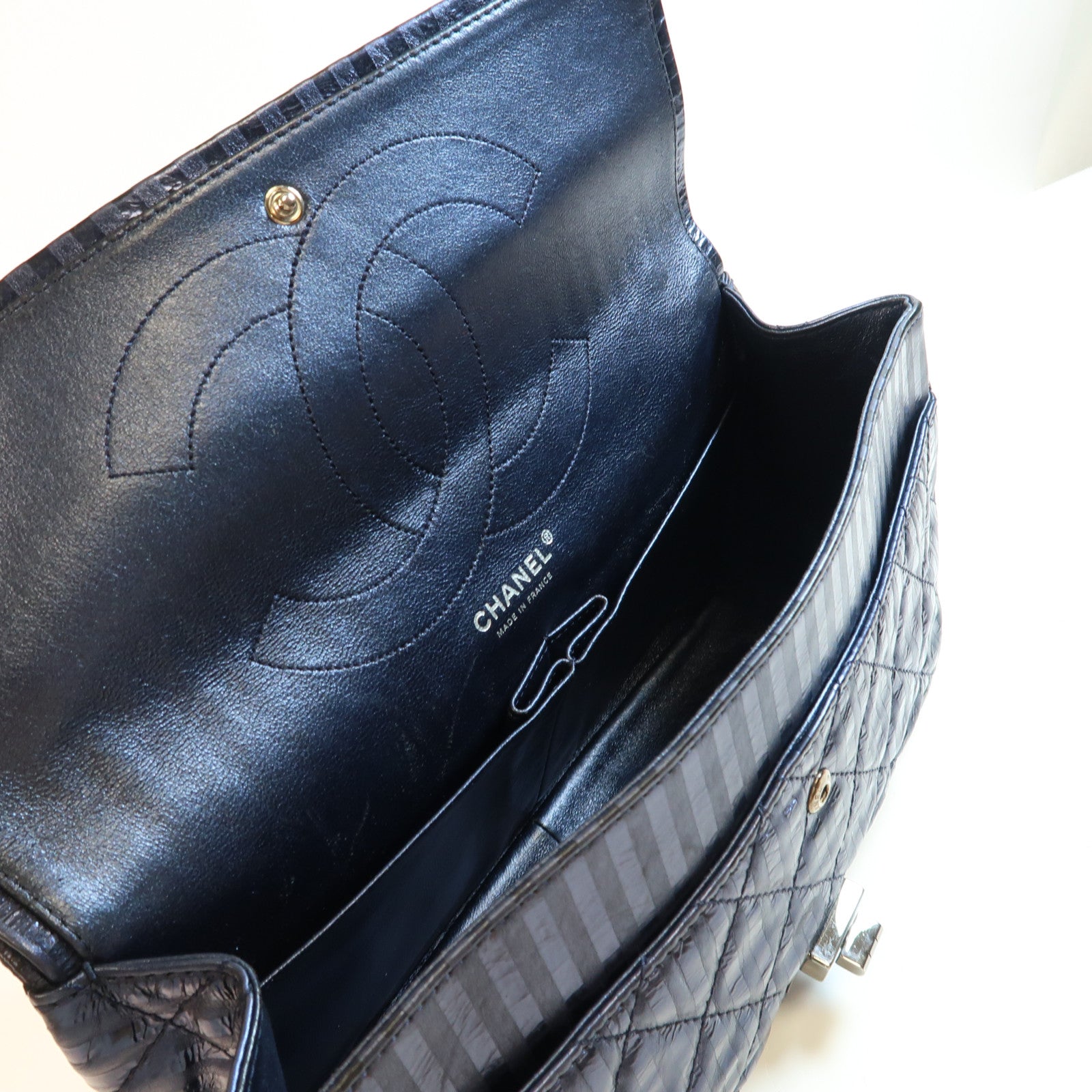CHANEL 【激減優惠】牛皮皮革Chain Shoulder銀扣鏈帶肩背袋
