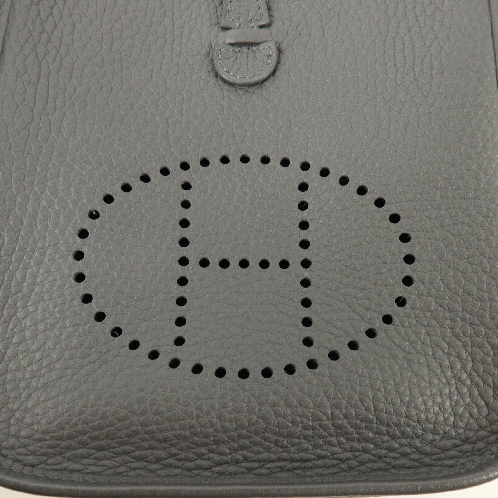 HERMES Clemence皮革Evelyne TPM肩背袋Gris Misty