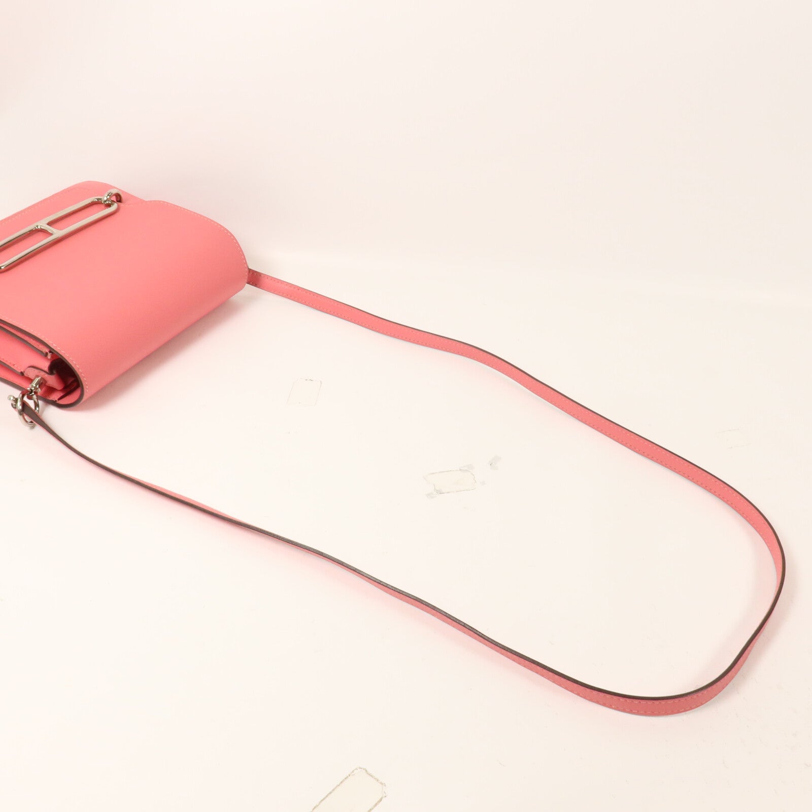 HERMES Evercolor皮革Roulis Mini肩背袋Rose Azalee