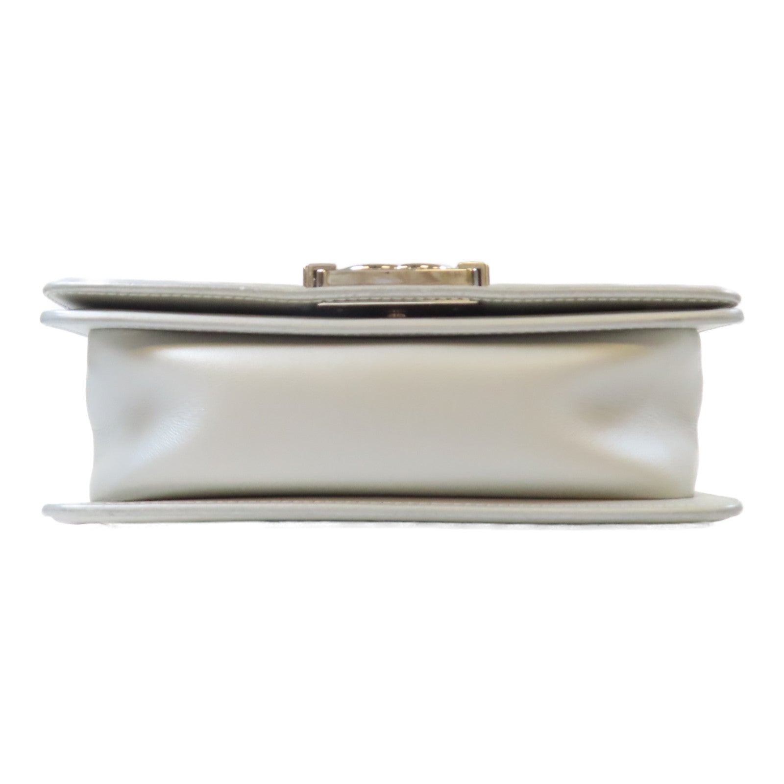 CHANEL 【激減優惠】菱格PVC/皮革Water Boy Flap Bag銀扣鏈帶肩背袋藍色/灰色