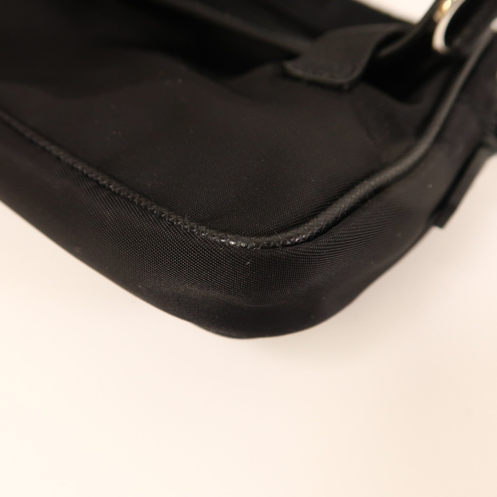 PRADA 尼龍Waist Bag銀扣腰包黑色