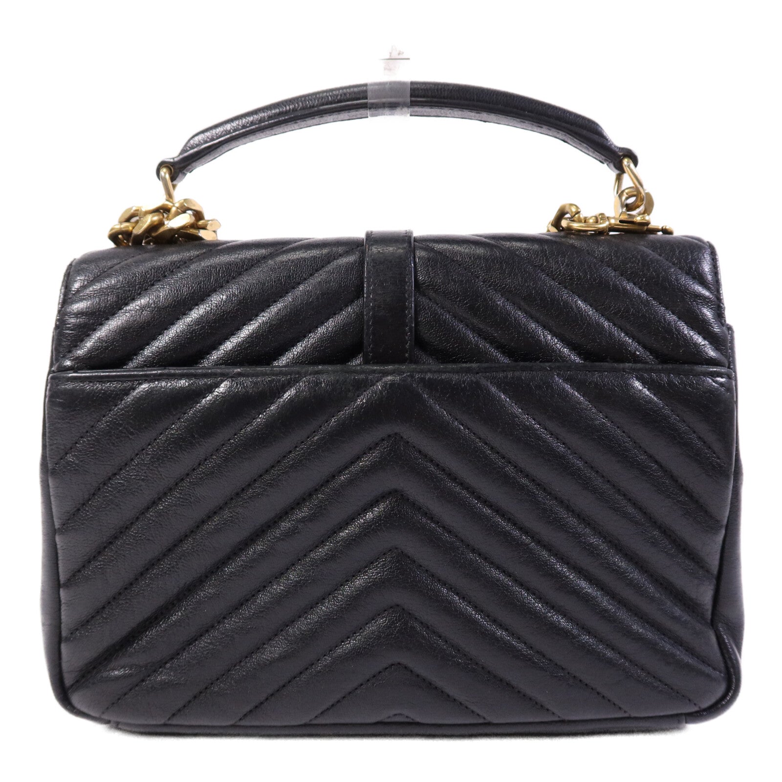 YVES SAINT LAURENT 牛皮皮革2 Way Shoulder Bag金扣手挽肩背兩用袋