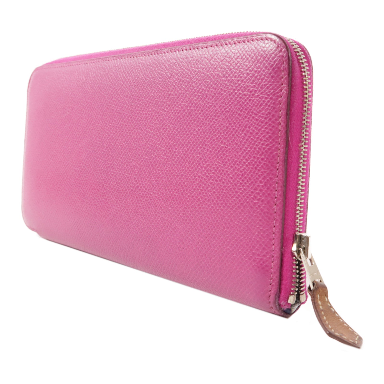 HERMES Epsom皮革Silk In Classique銀扣長錢包