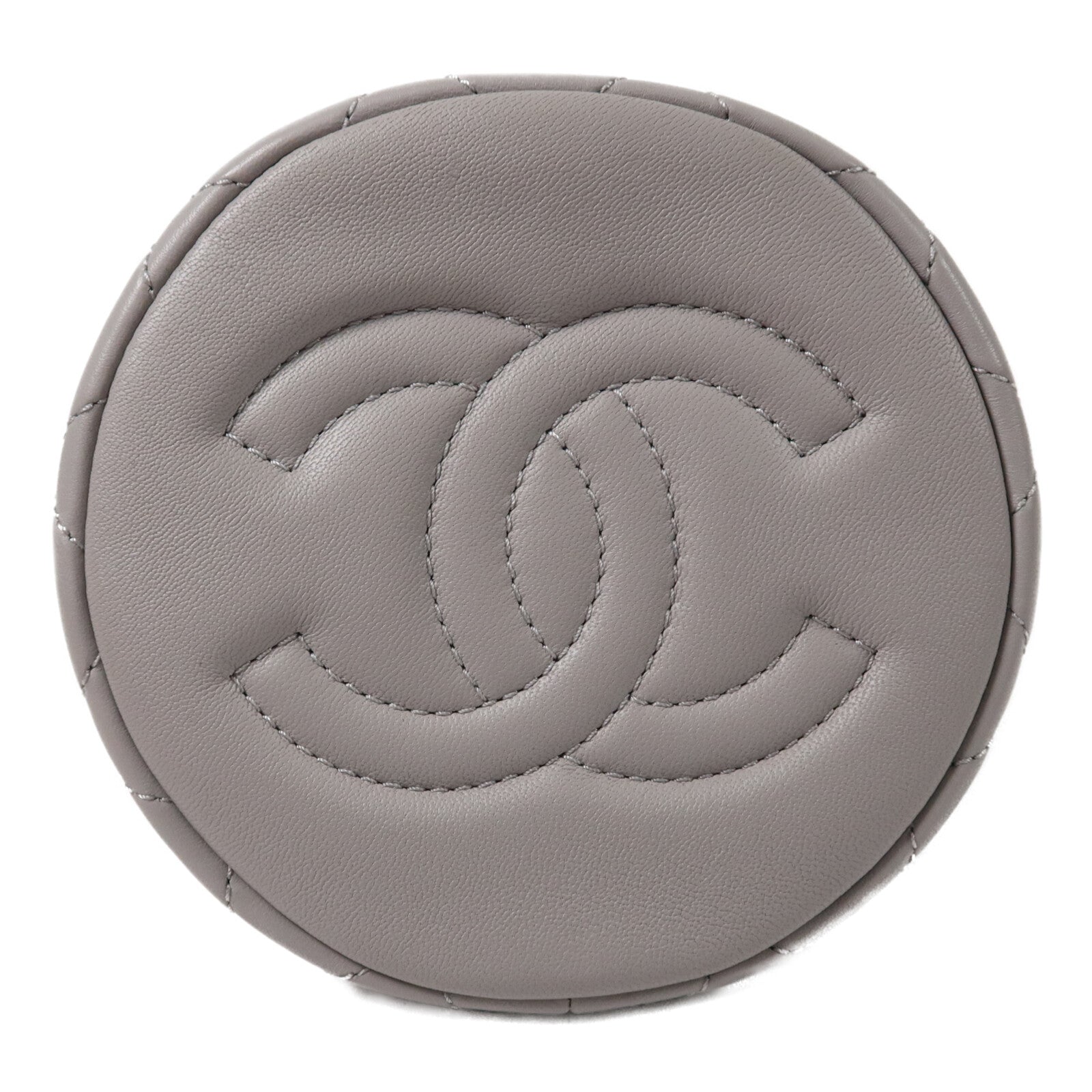 CHANEL 羊皮皮革Pearl Crush Bucket Bag鏈帶肩背袋
