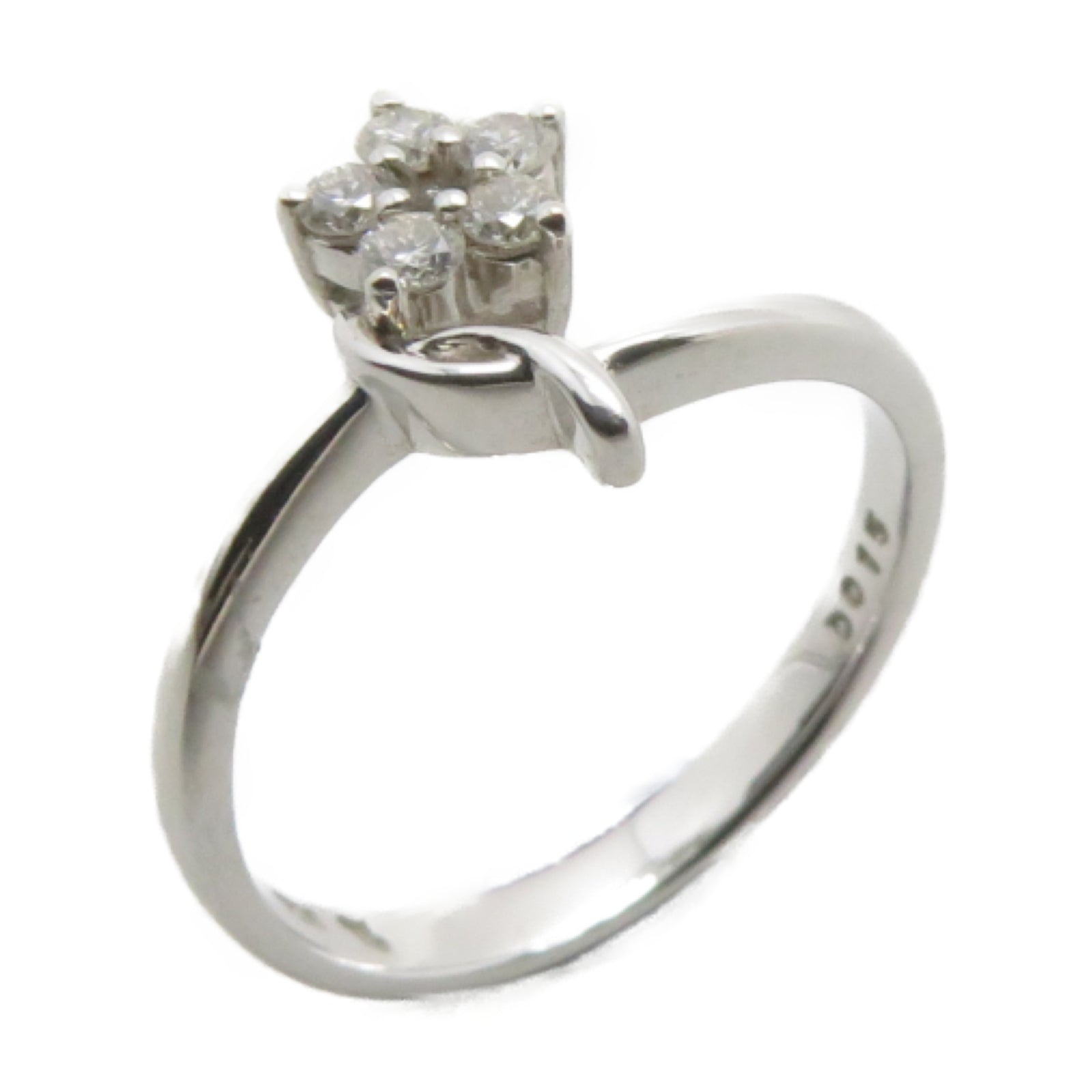 JEWELRY 【激減優惠】18K白金Ring 0.15ct鑽石戒指US#5.9