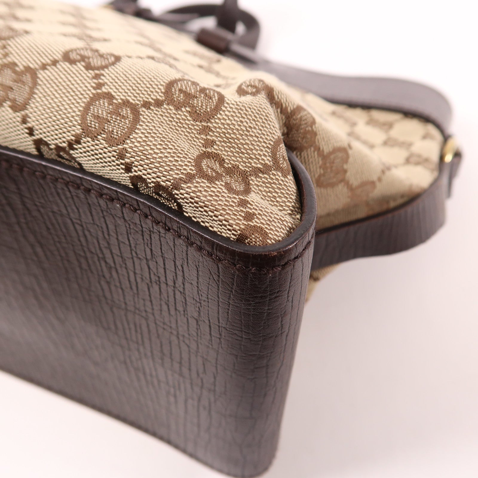 GUCCI 【激減優惠】帆布/皮革Hand Bag金扣手挽袋