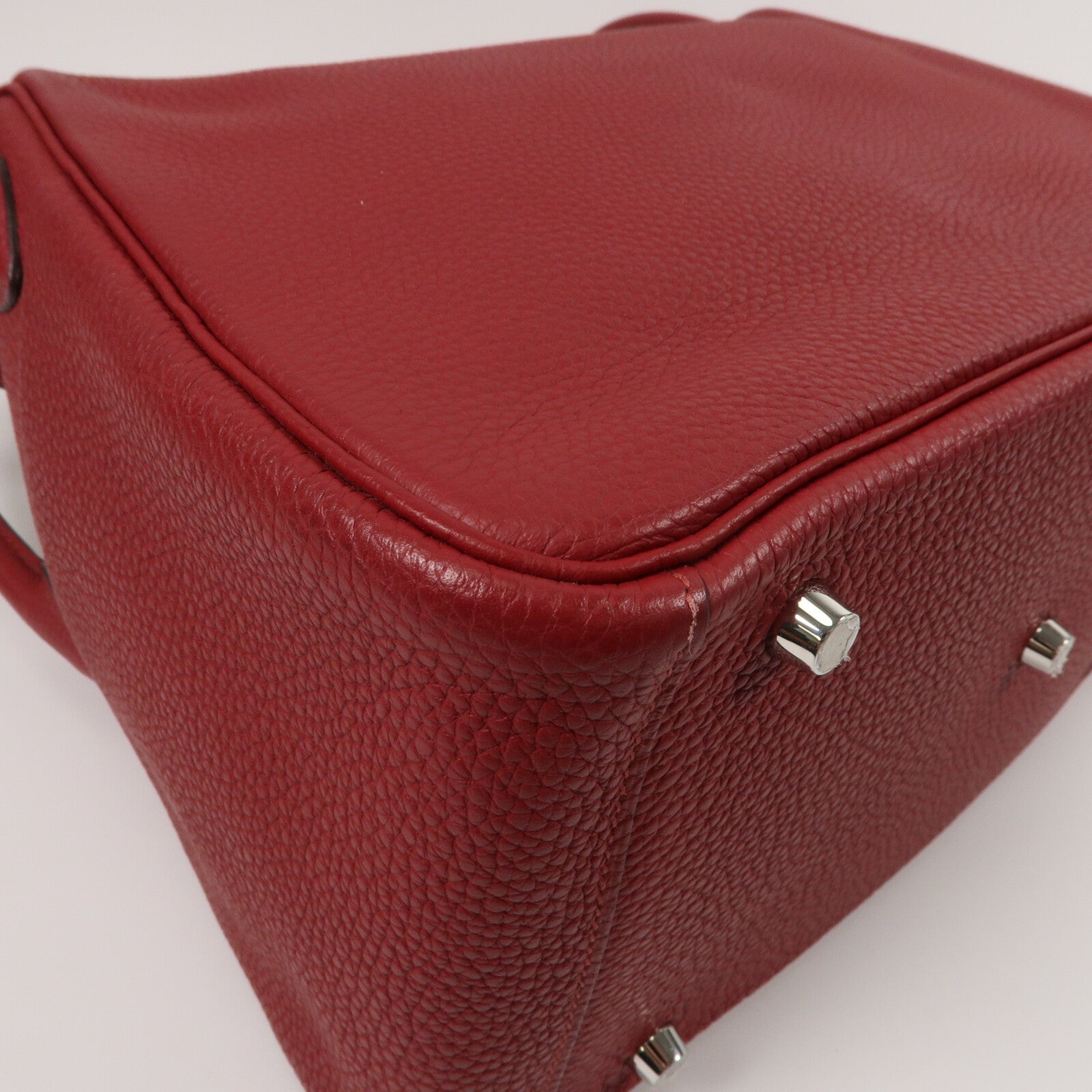 HERMES Clemence皮革Lindy 30手挽肩背兩用袋Rubis