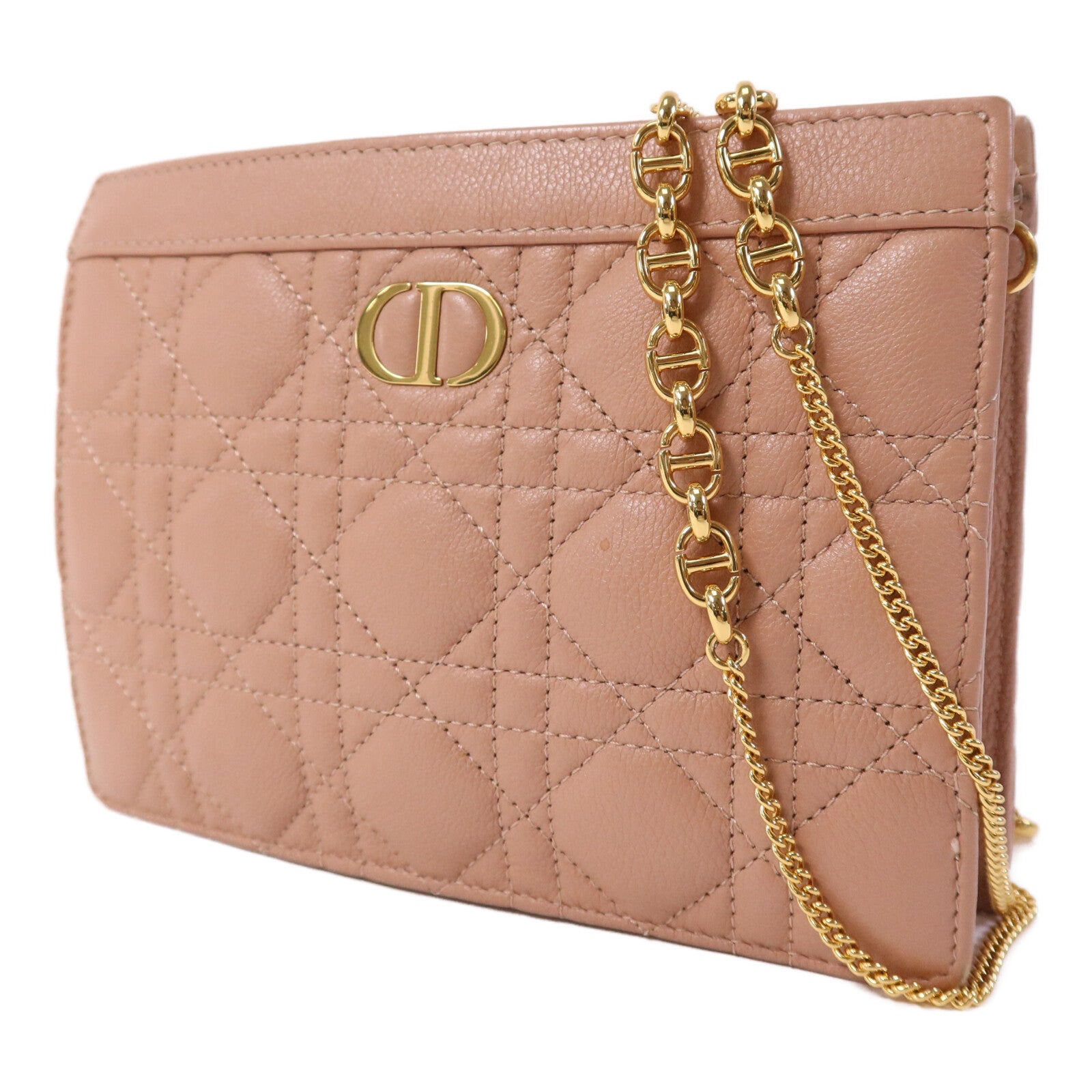 Dior 羊皮皮革Caro Every金扣鏈帶肩背袋