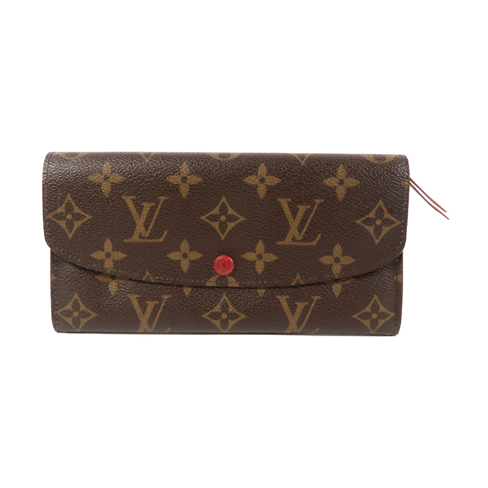 LOUIS VUITTON 【激減優惠】Monogram Emilie Wallet金扣長錢包啡色