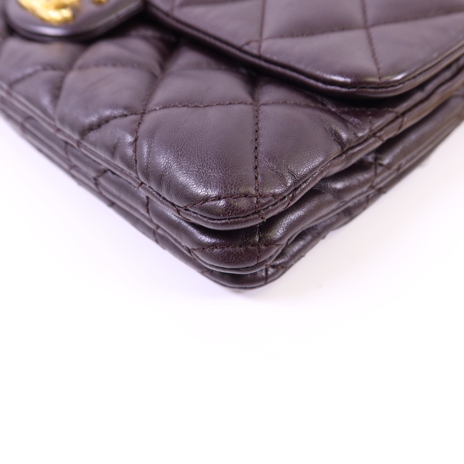 CHANEL 牛皮皮革Chain Shoulder Bag金扣鏈帶肩背袋