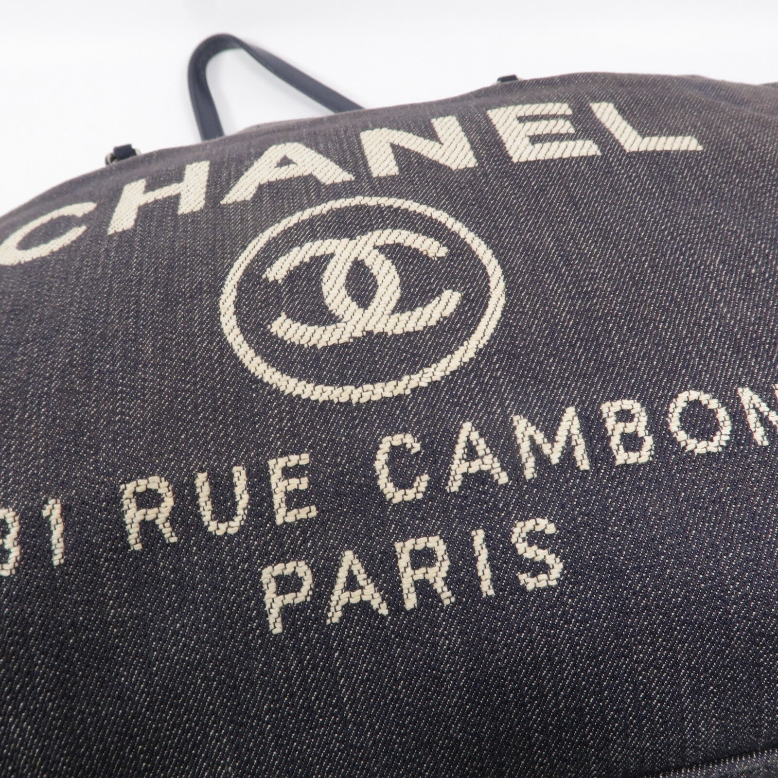 CHANEL 牛仔布Deauville Tote肩背袋