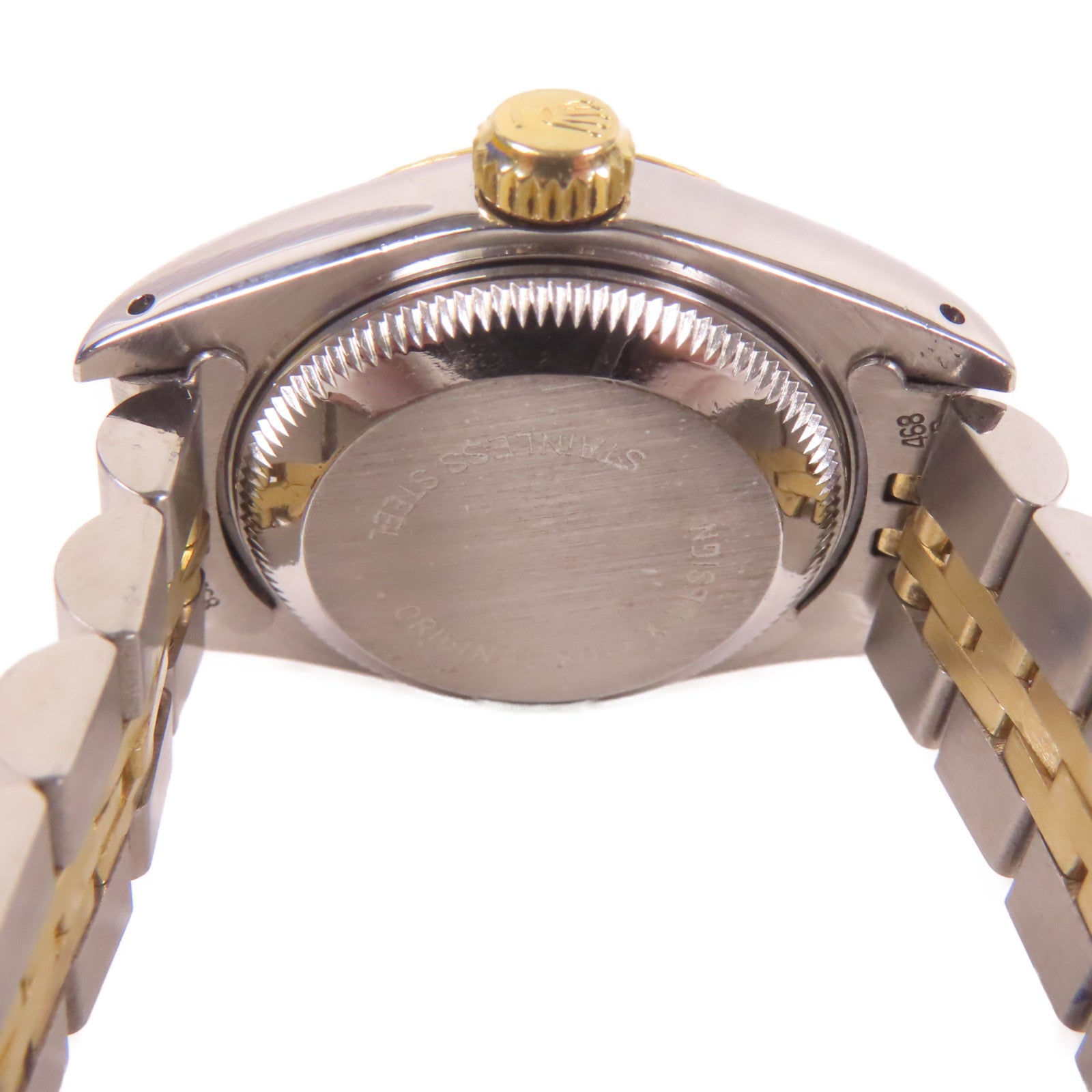 ROLEX Lady Datejust 18K黃金/不鏽鋼手錶自動機芯金色