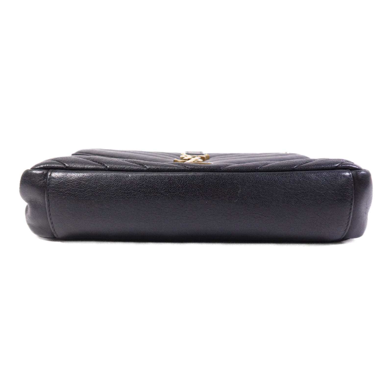 YVES SAINT LAURENT 牛皮皮革2 Way Shoulder Bag金扣手挽肩背兩用袋