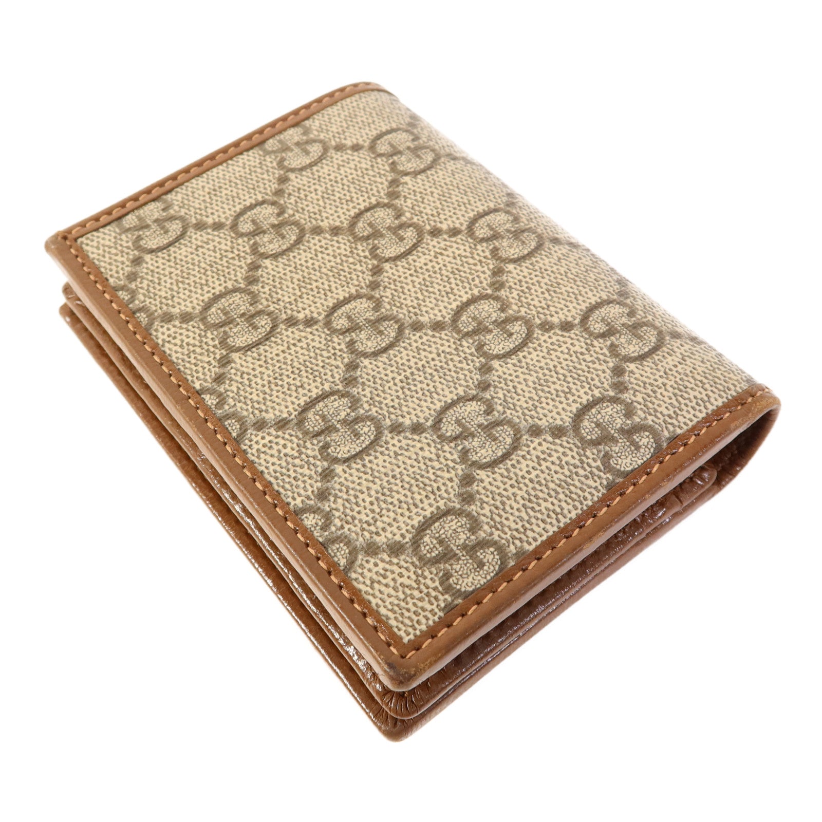 GUCCI 塗層帆布Horsebit 1955 Bifold Wallet金扣錢包