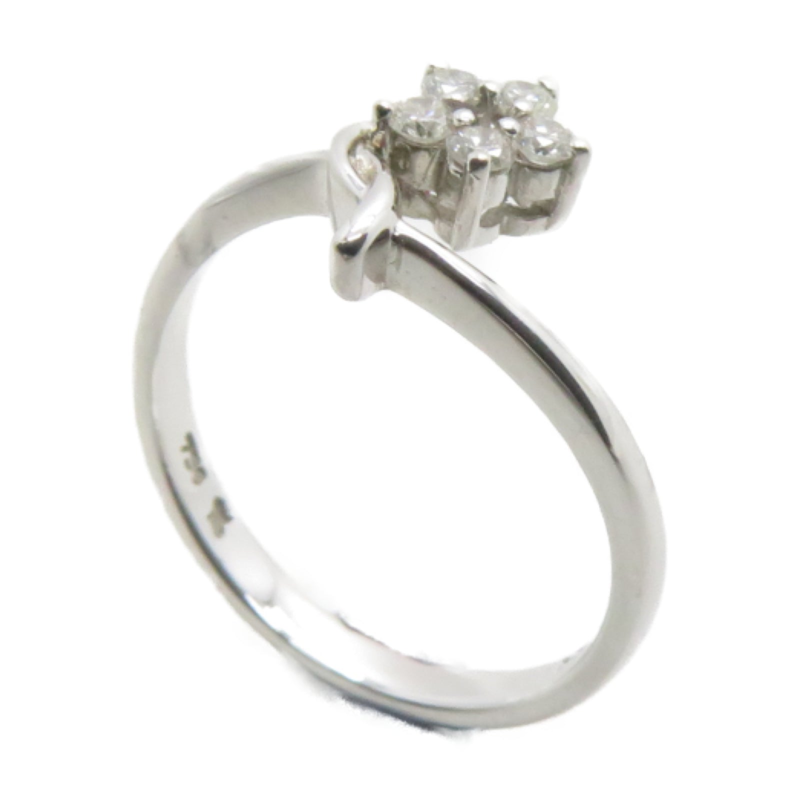 JEWELRY 【激減優惠】18K白金Ring 0.15ct鑽石戒指US#5.9