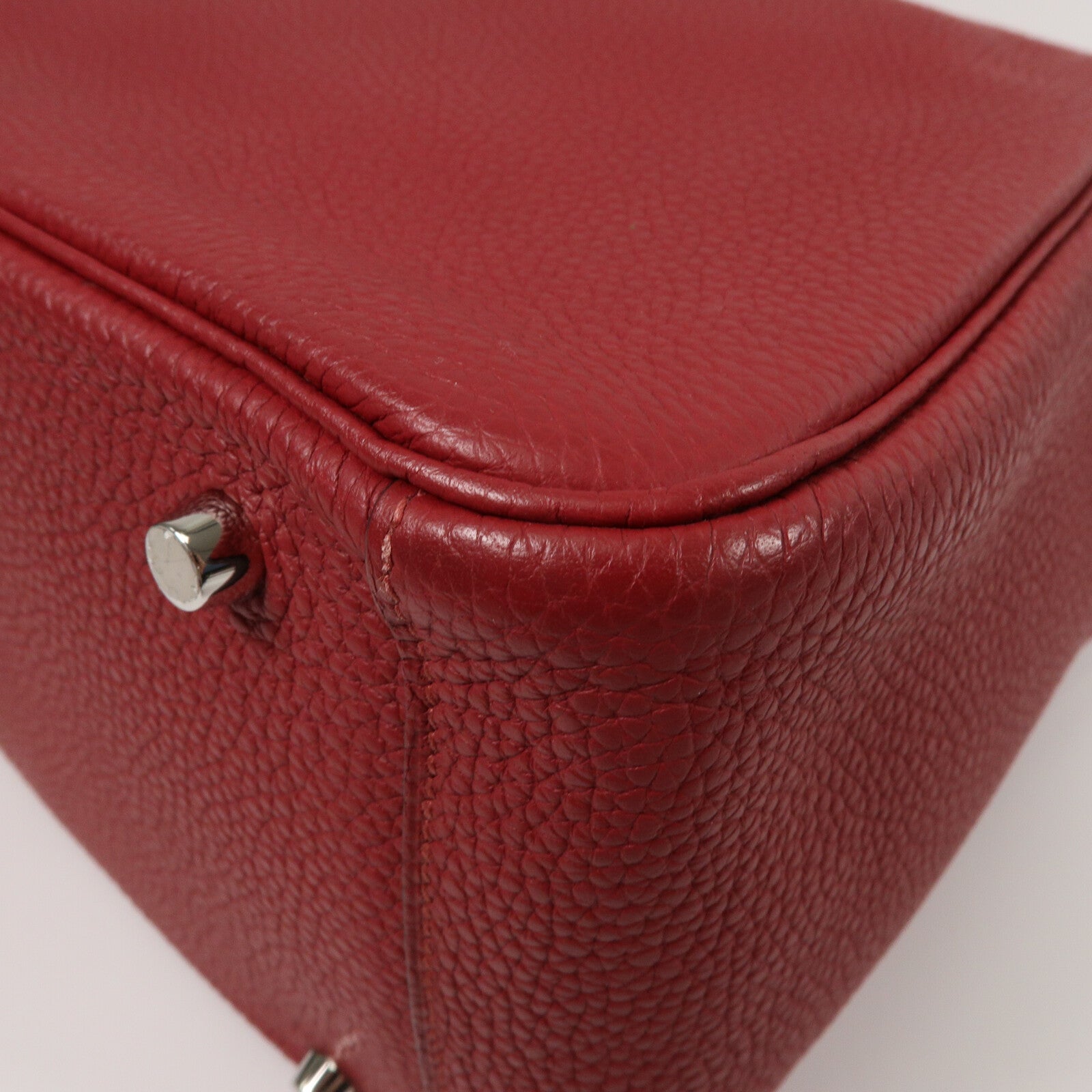 HERMES Clemence皮革Lindy 30手挽肩背兩用袋Rubis