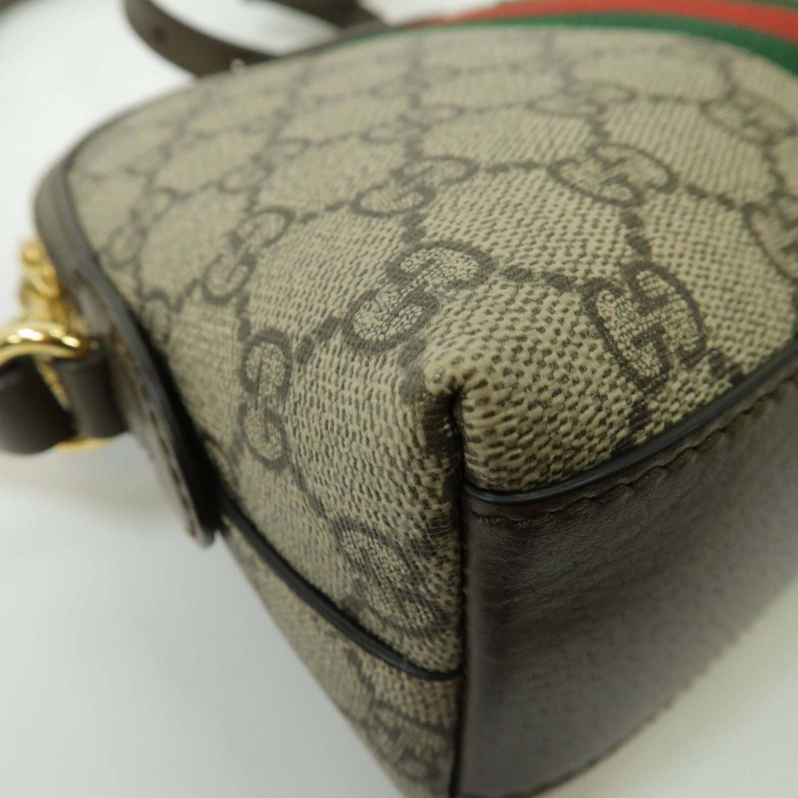 GUCCI 塗層帆布Ophidia GG Small金扣肩背袋啡色