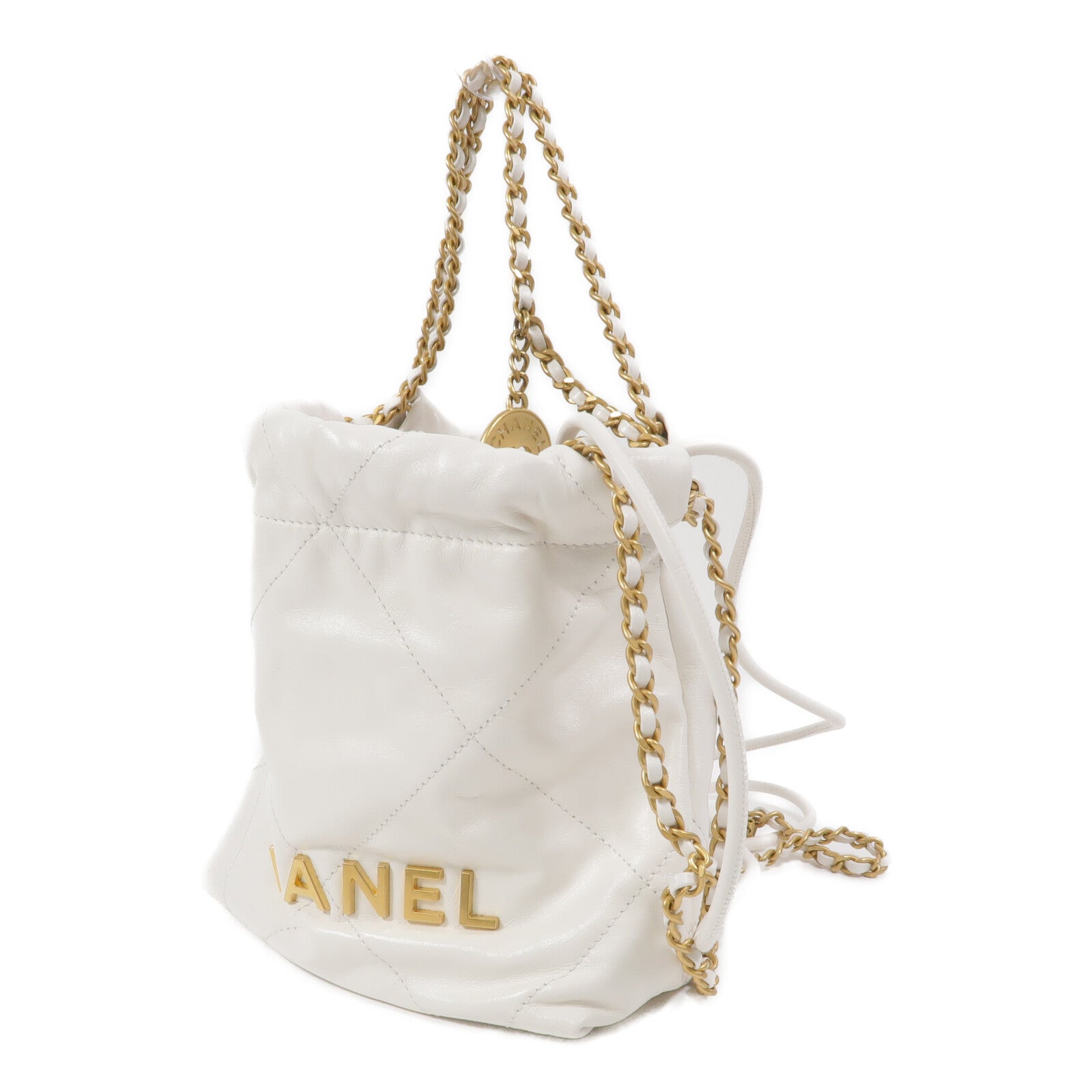 CHANEL 牛皮皮革Chanel 22 Mini鏈帶肩背袋
