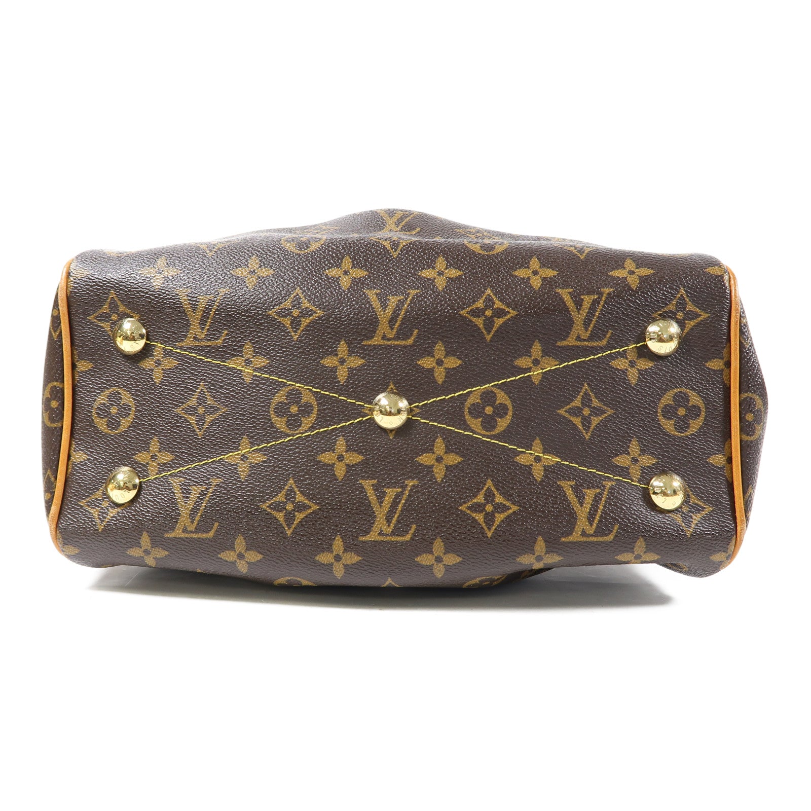 LOUIS VUITTON Monogram Tivoli PM金扣手挽袋啡色