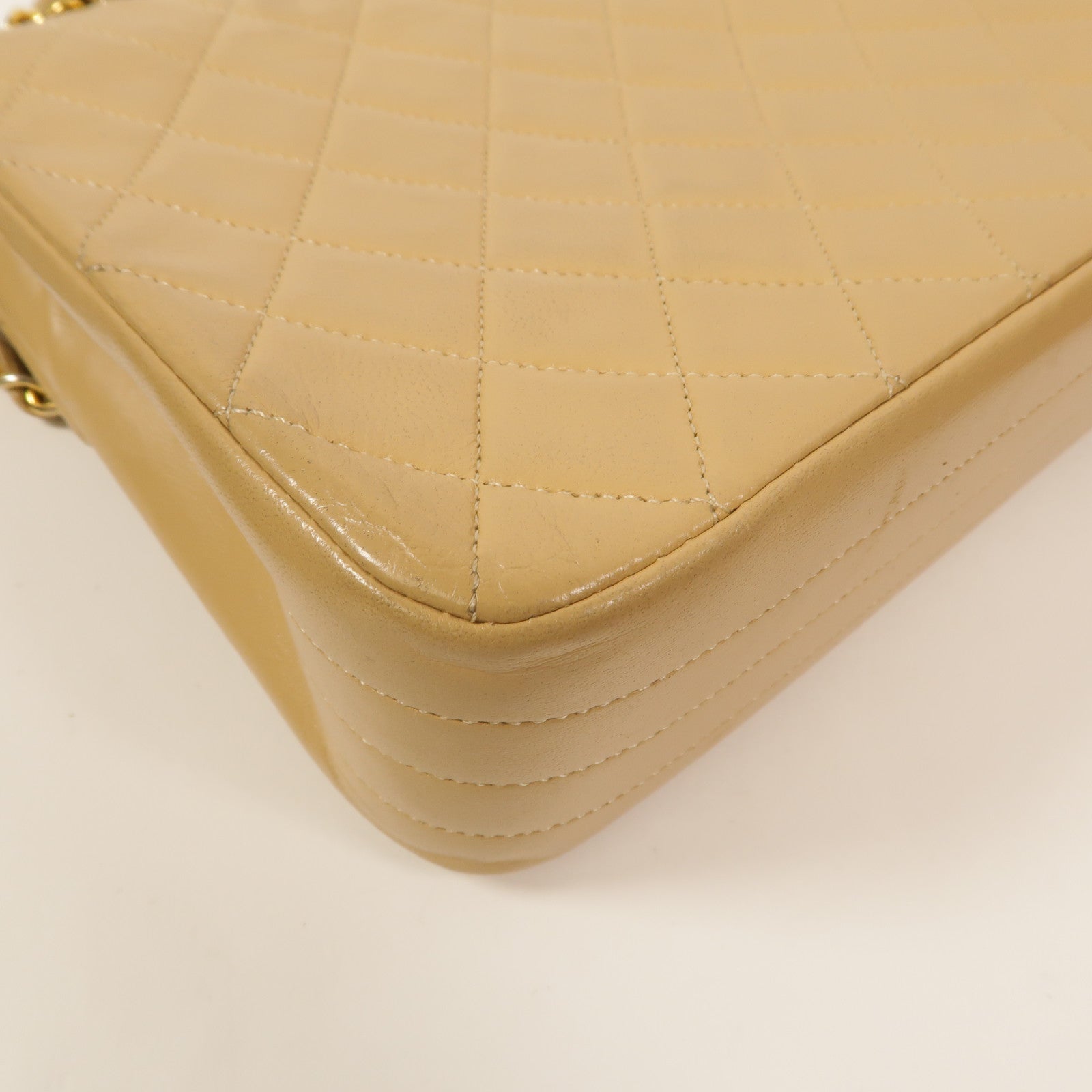 CHANEL 羊皮皮革Vintage Half Moon Flap Bag鏈帶肩背袋