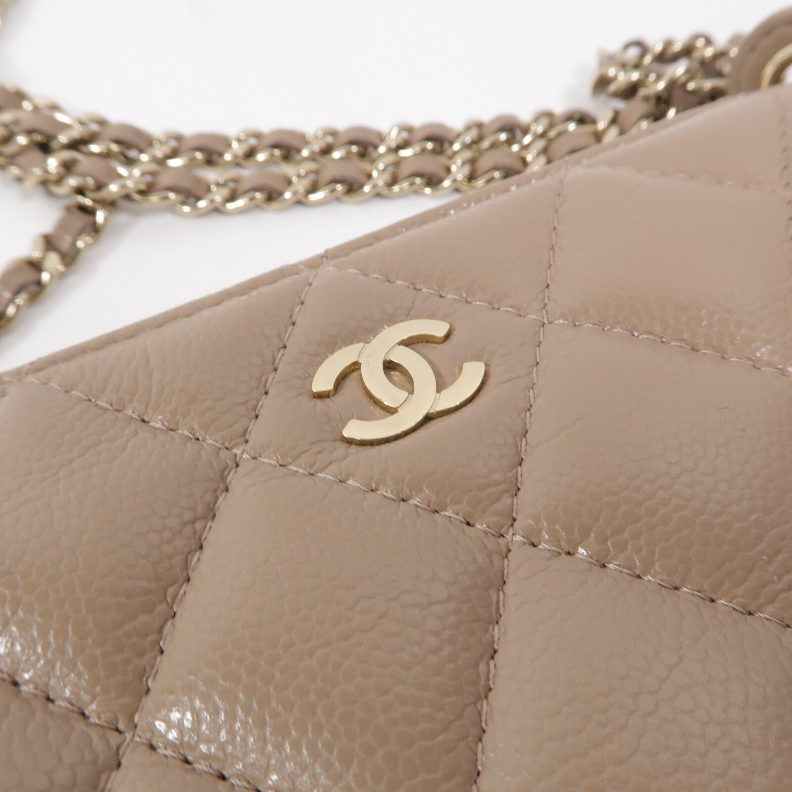 CHANEL 牛皮皮革Chain Shoulder鏈帶肩背袋