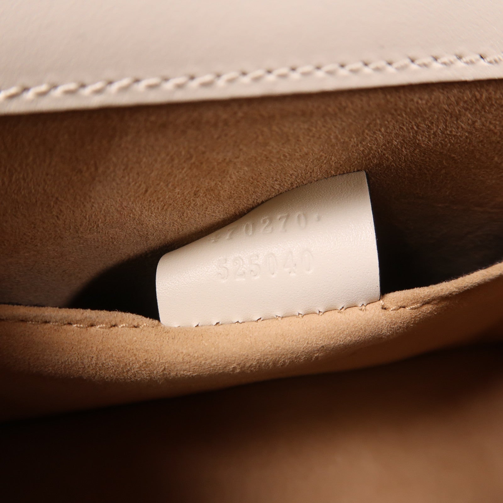 GUCCI 牛皮皮革Sylvie Mini Bag金扣手挽肩背兩用袋白色