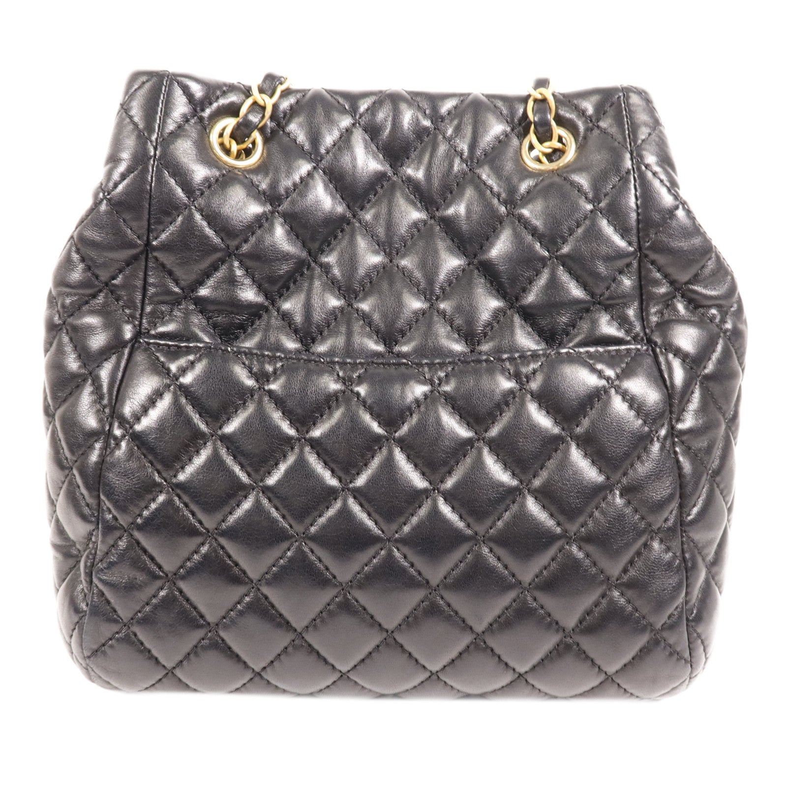 CHANEL 羊皮皮革Chain Shoulder金扣鏈帶肩背袋