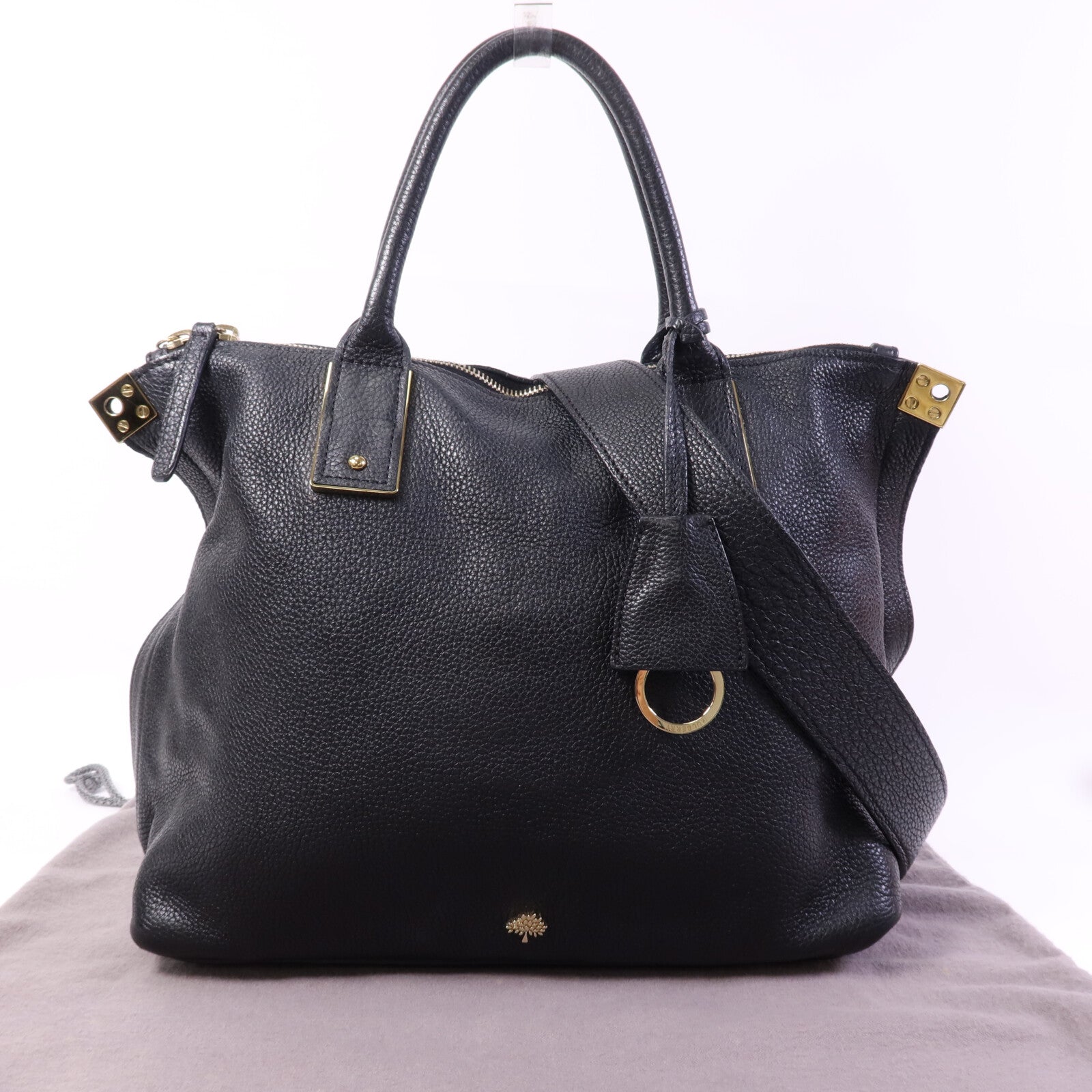 MULBERRY 牛皮皮革2 Way Shoulder Bag金扣手挽肩背兩用袋