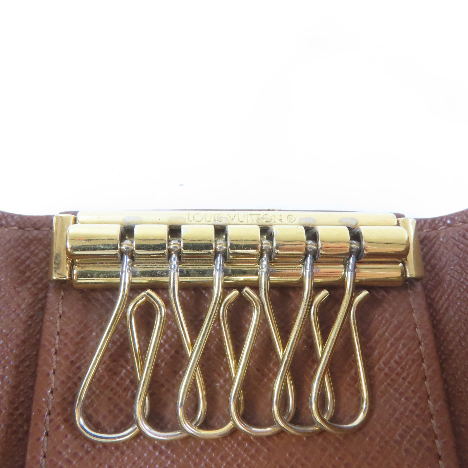 LOUIS VUITTON Monogram Key Case金扣鎖匙包啡色