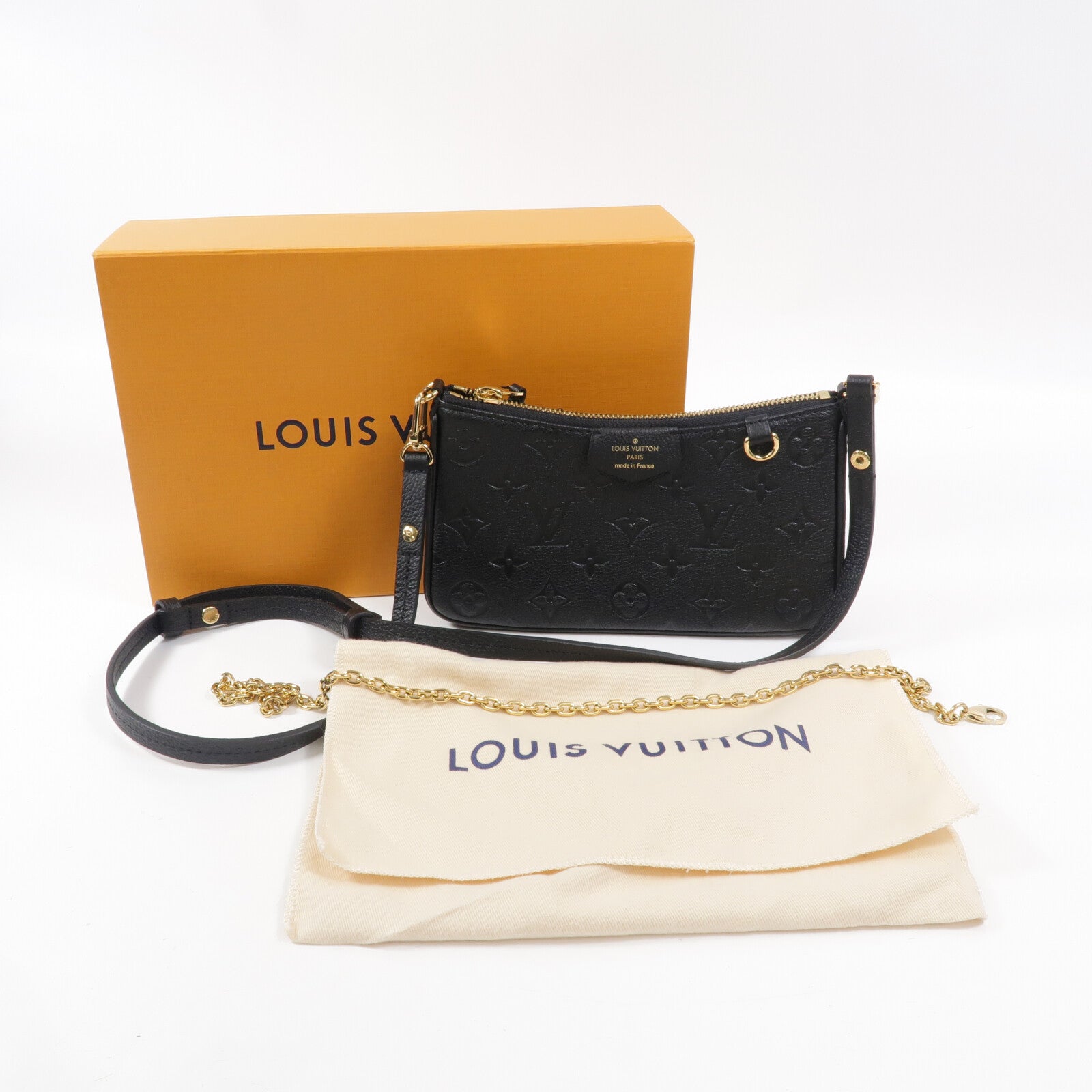 LOUIS VUITTON Monogram Empreinte Easy Pouch On Strap手挽肩背兩用袋