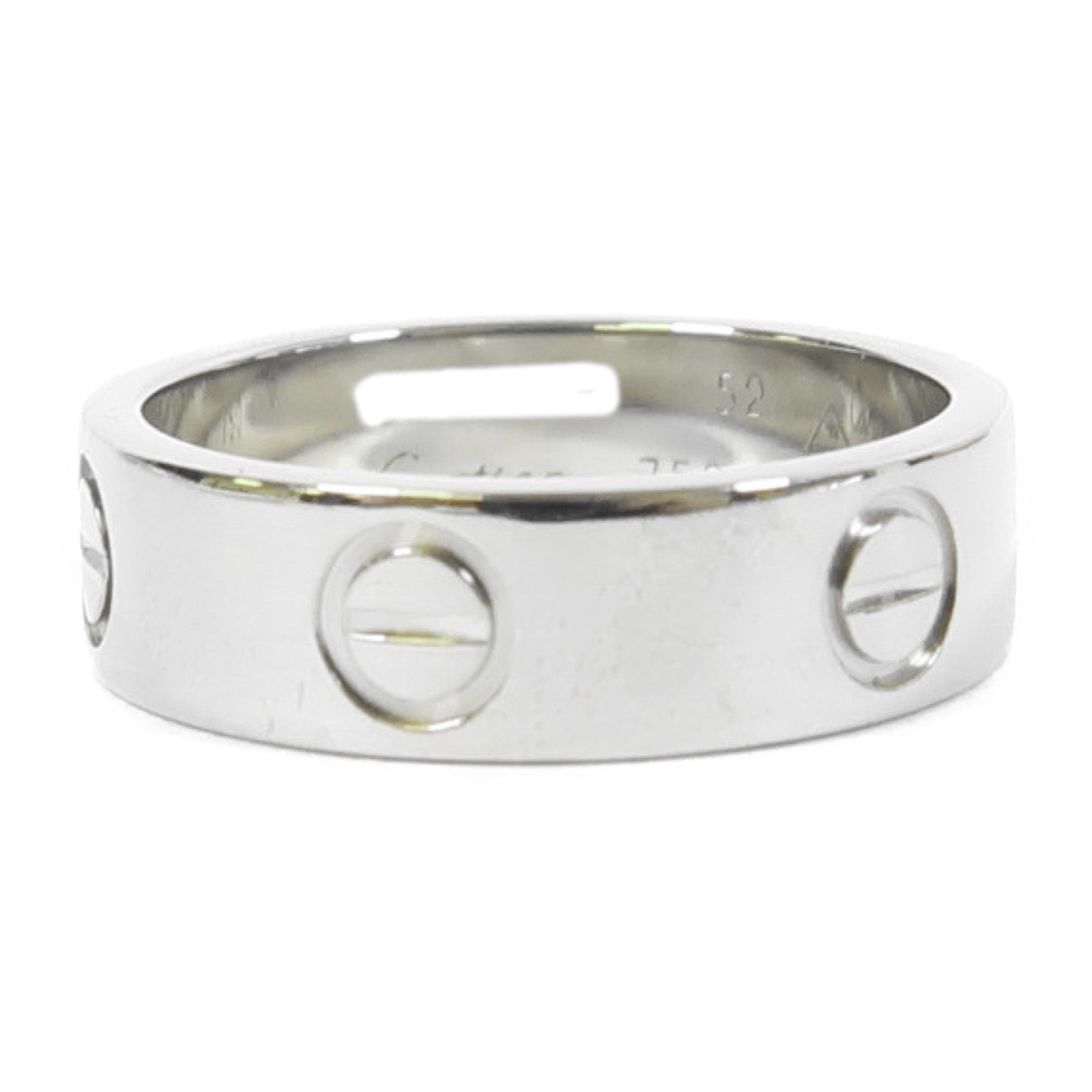 CARTIER 18K白金Love Ring戒指銀色US#6