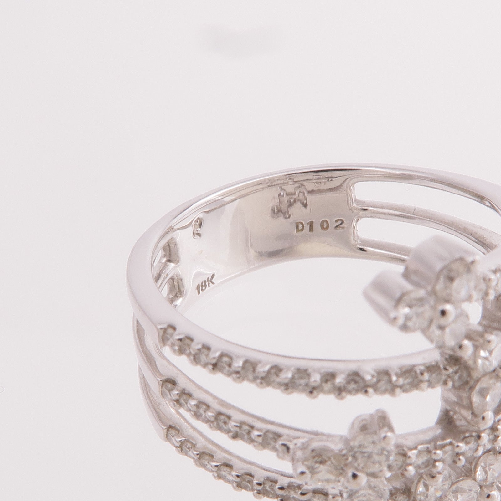 JEWELRY 【激減優惠】18K白金Diamond Ring鑽石戒指US#8.75
