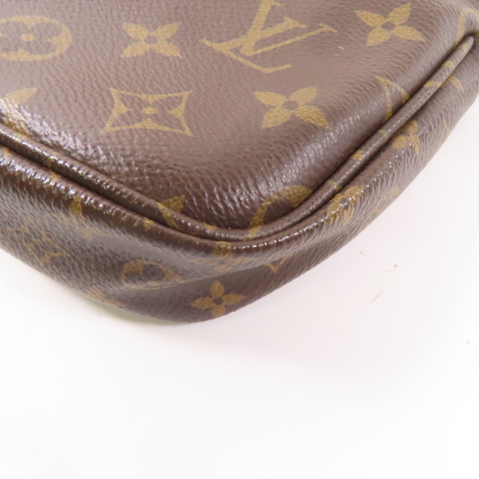 LOUIS VUITTON Monogram Multi Pochette Accessoires金扣肩背袋棕色