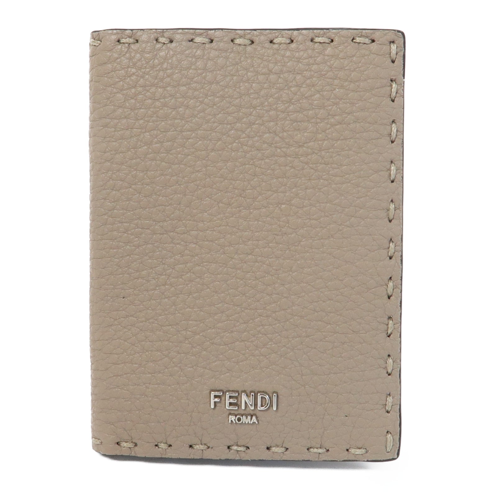 FENDI 【激減優惠】牛皮皮革Card Case卡片套米色