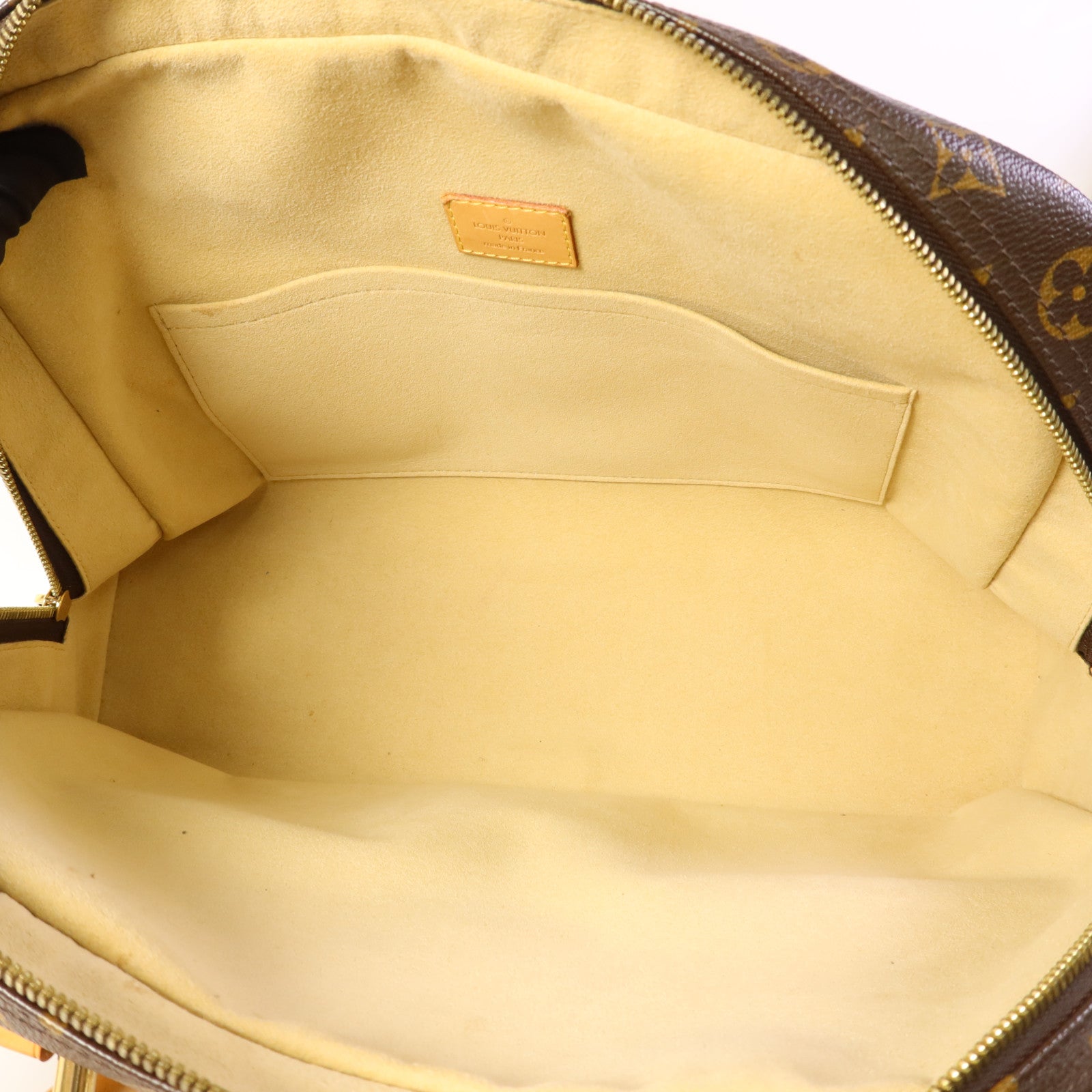 LOUIS VUITTON Monogram Manhattan GM金扣手挽袋棕色