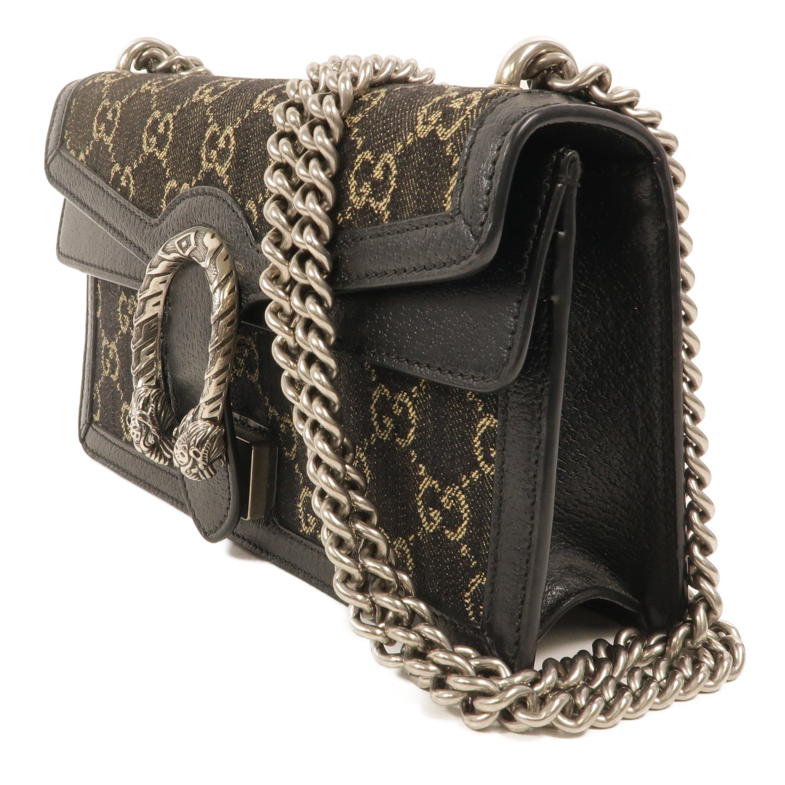 GUCCI 牛仔布Dionysus Medium鏈帶肩背袋