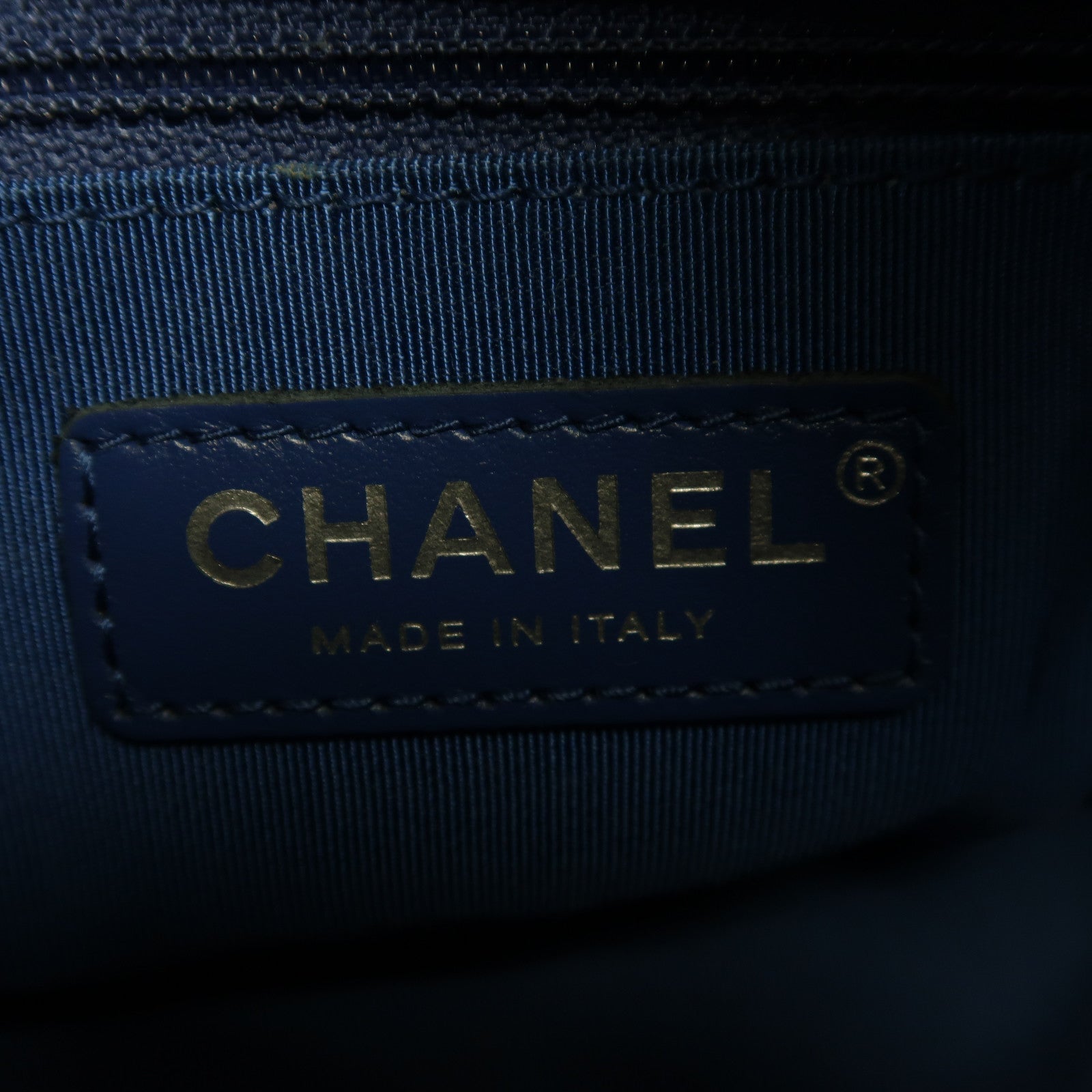CHANEL 【激減優惠】菱格牛皮皮革Gabrielle Small金扣/銀扣鏈帶肩背袋藍色