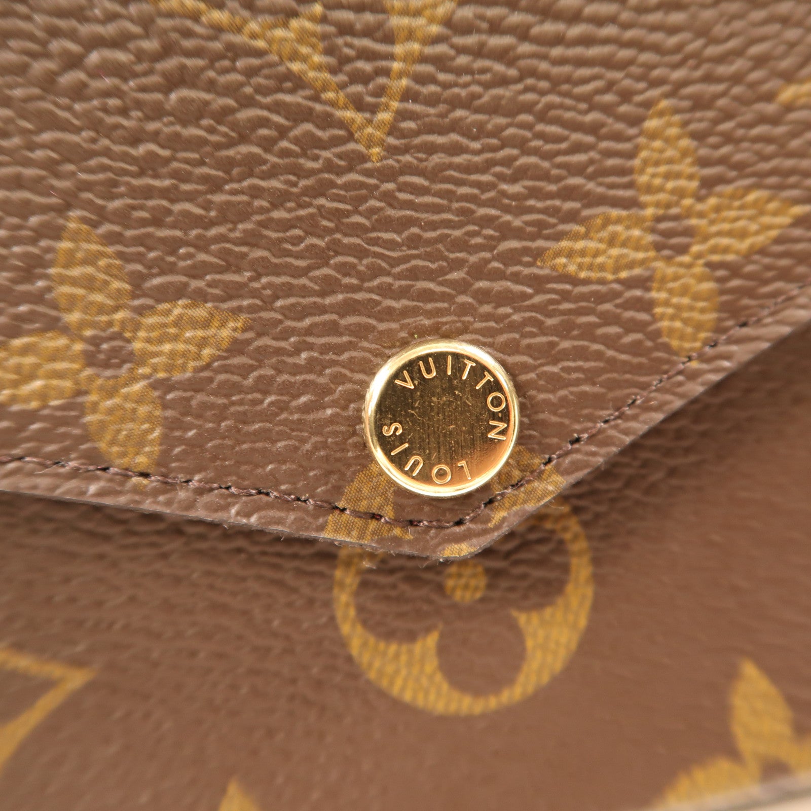 LOUIS VUITTON Monogram Pochette Felicie金扣鏈帶肩背袋啡色
