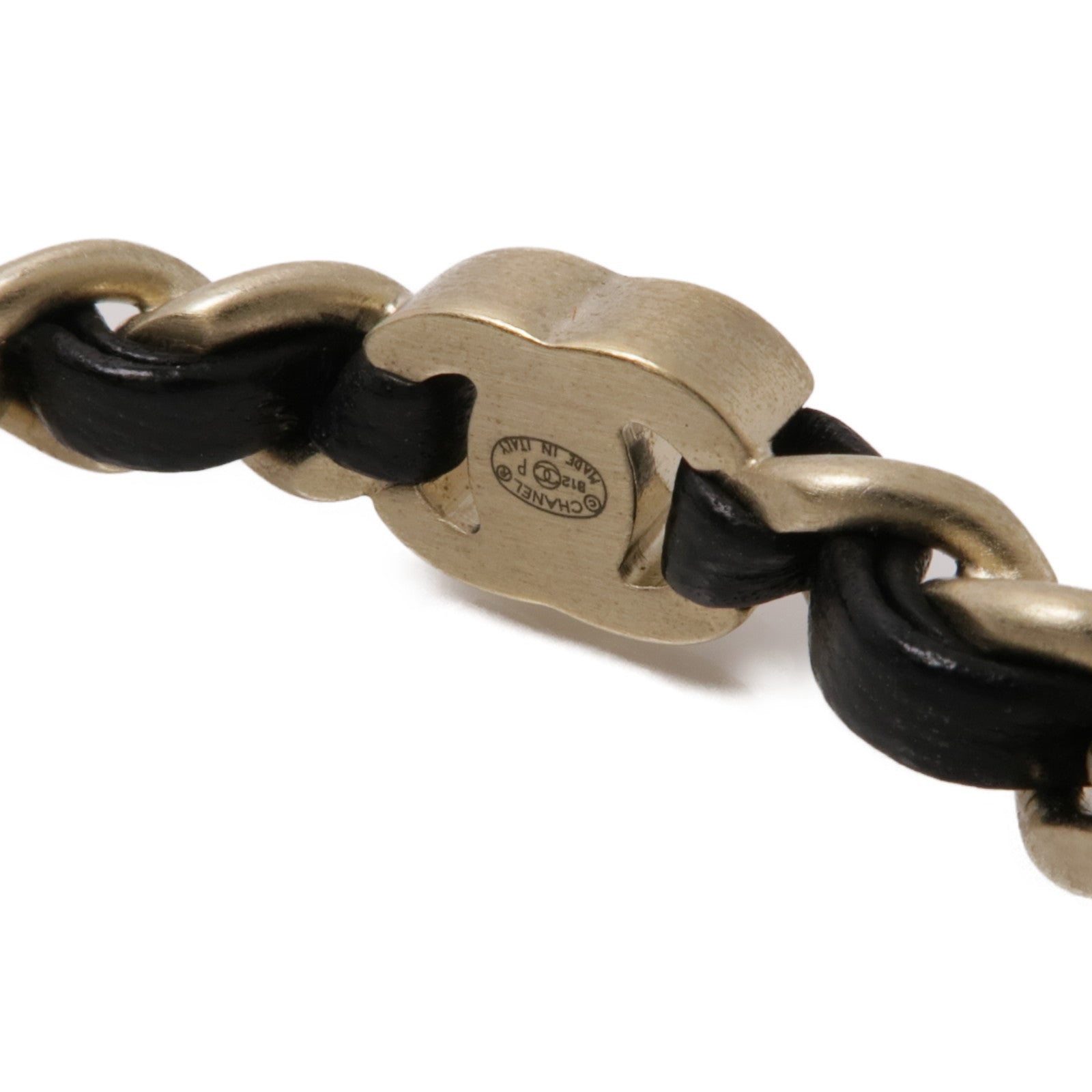 CHANEL 皮革/金屬Bracelets 3in1手鐲
