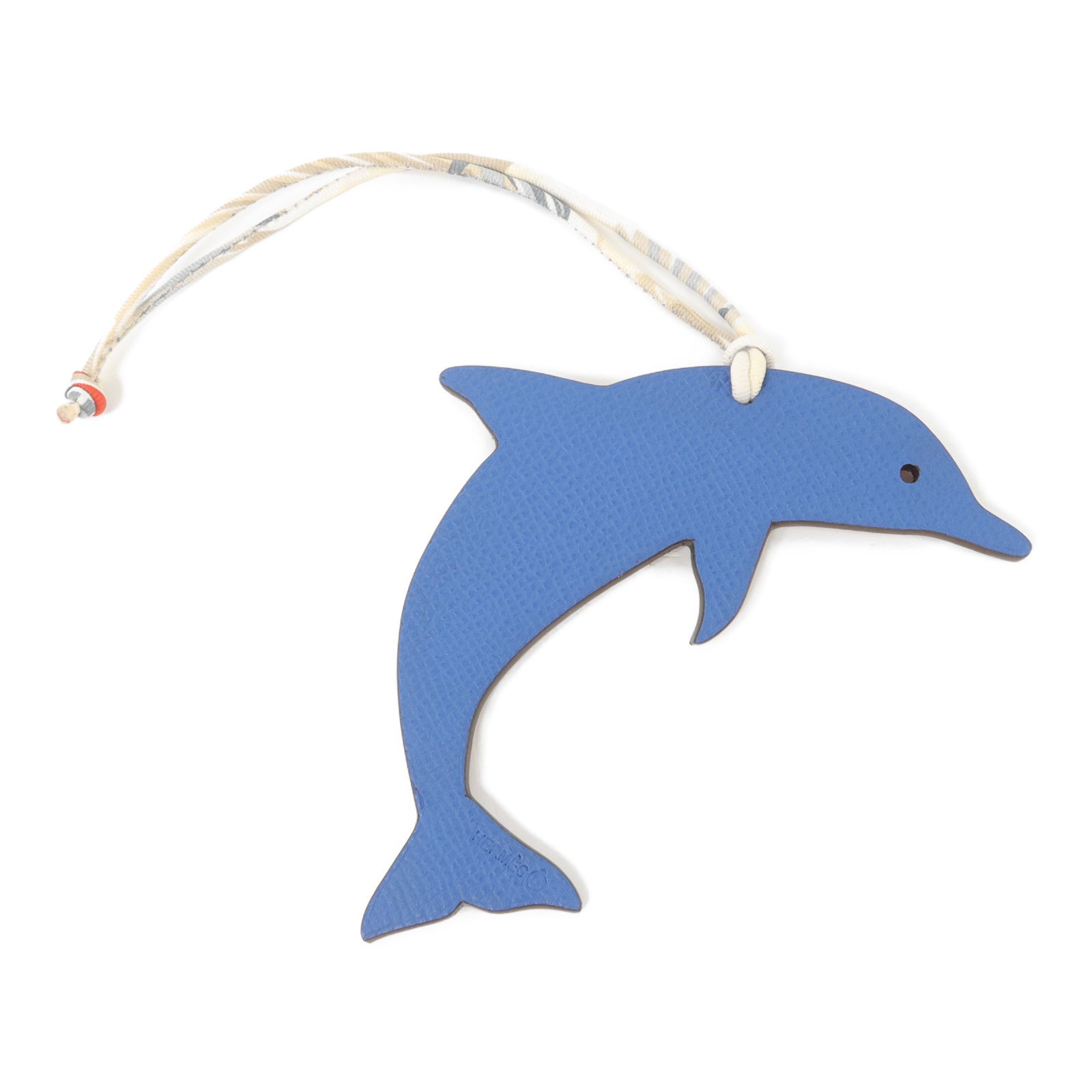 HERMES Epsom/Togo皮革Petit H Dolphin掛飾