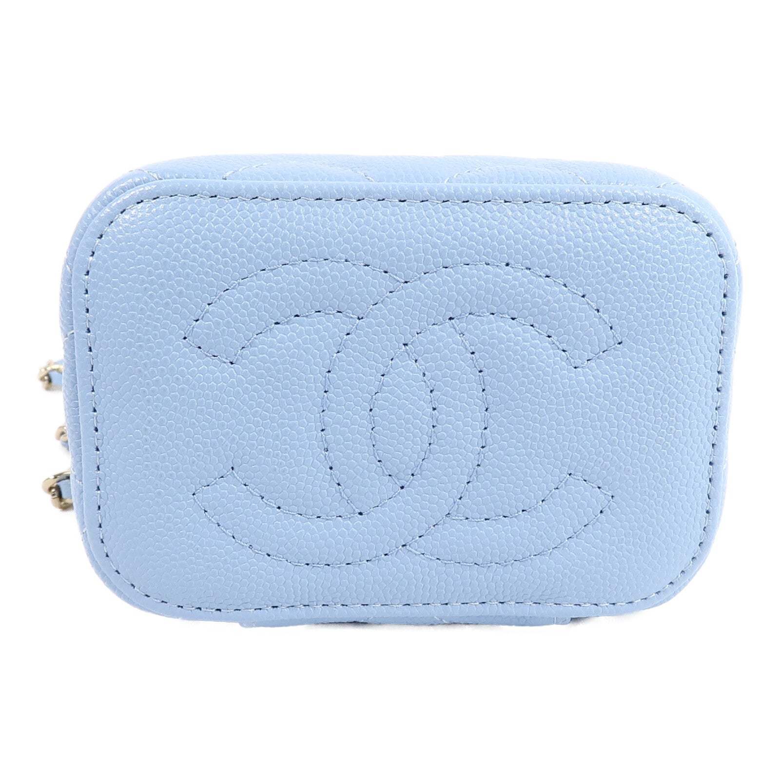 CHANEL 牛皮皮革Mini Vanity鏈帶肩背袋