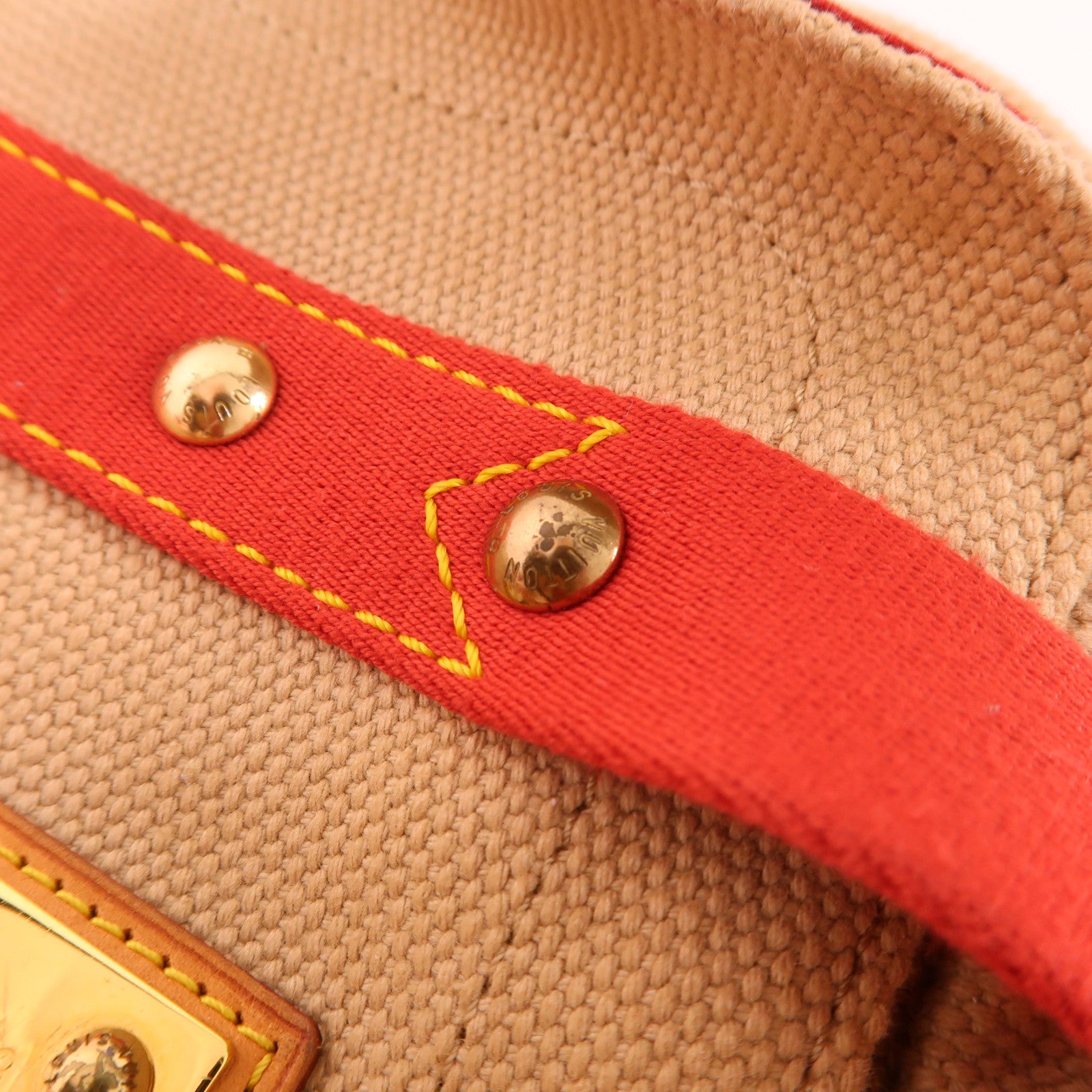 LOUIS VUITTON 帆布Antigua Besace PM金扣肩背袋