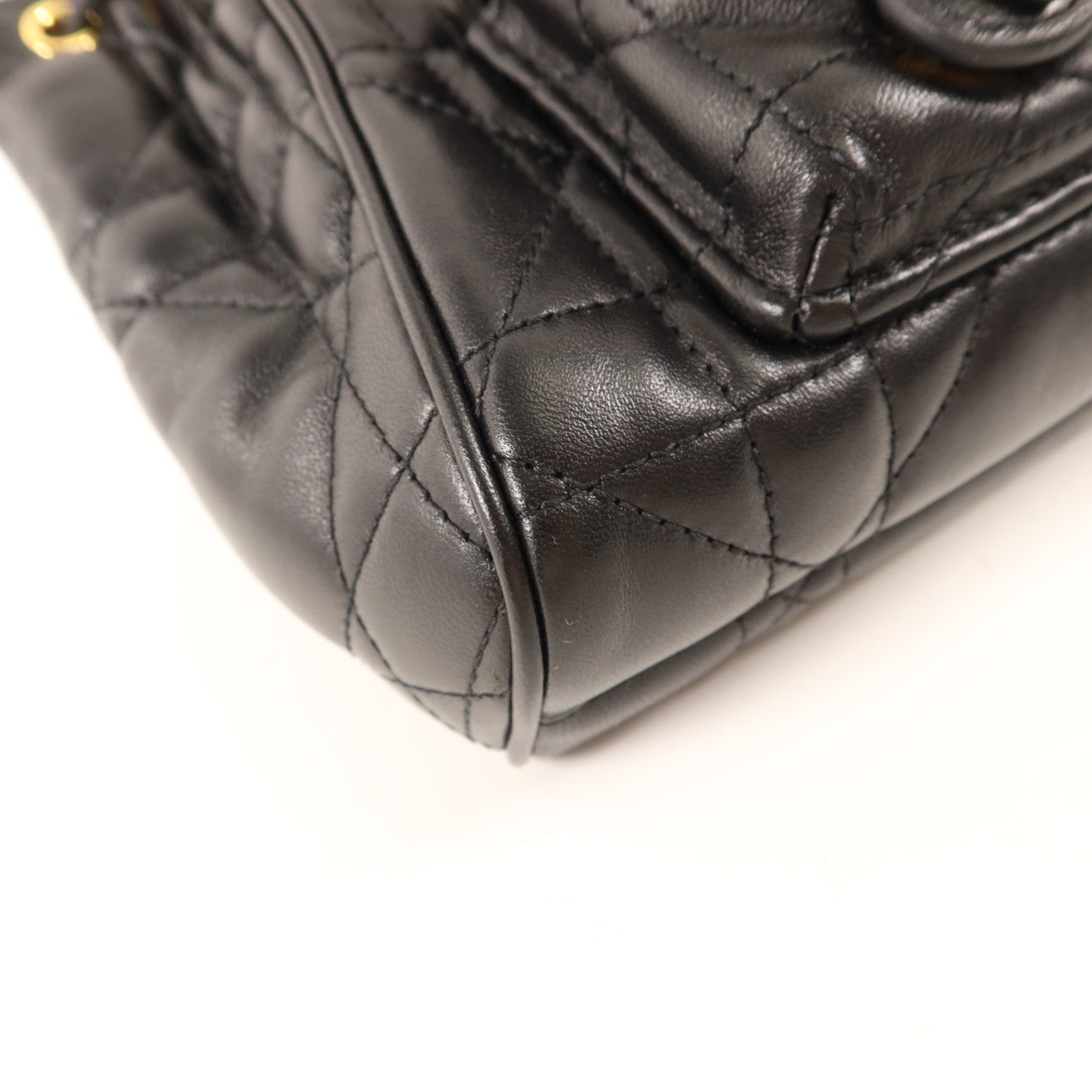 Dior 【激減優惠】羊皮皮革Caro Nano Backpack金扣背包